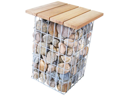 Varmförzinkad pall MW 5 x 10 cm, TEAK