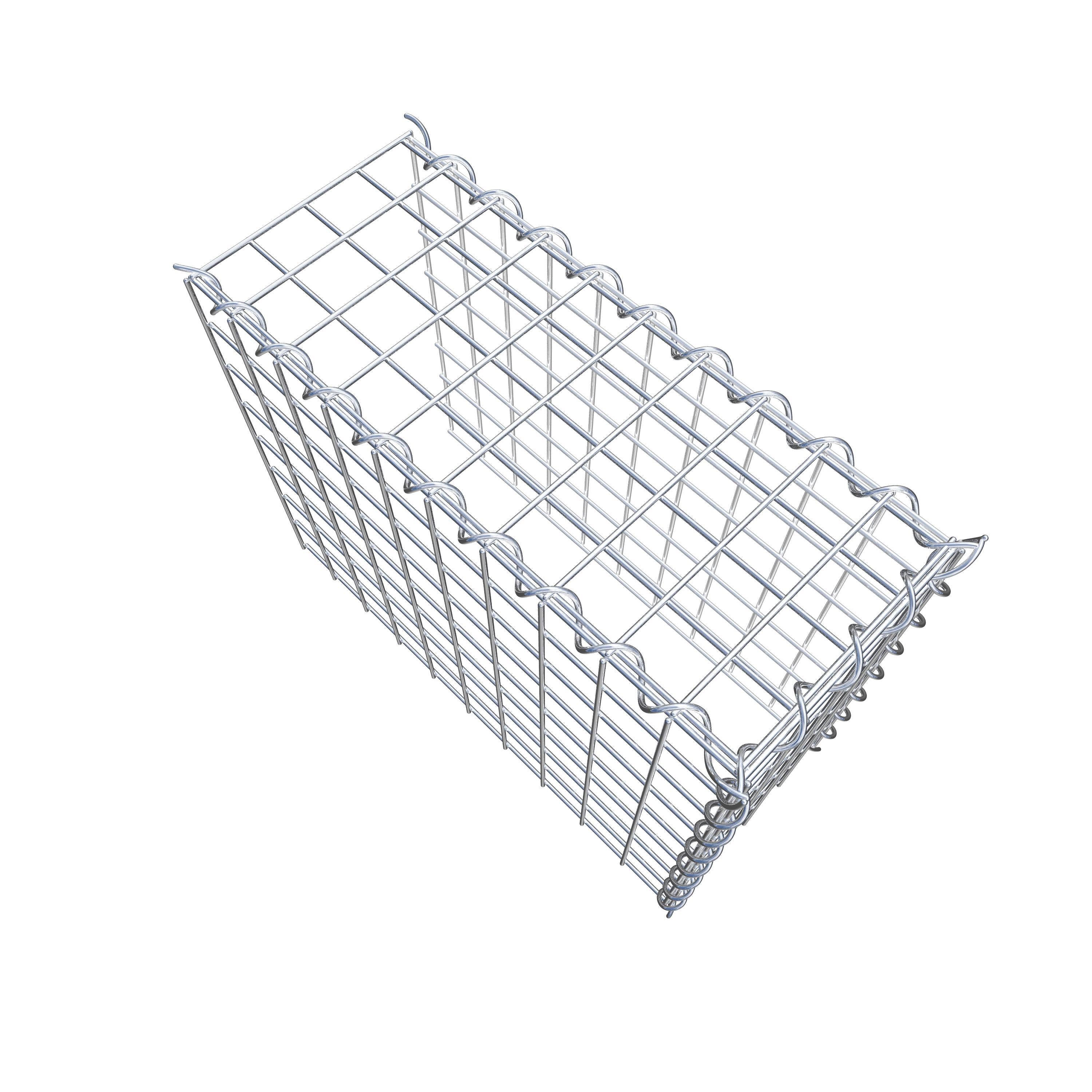 Grown-on gabion type 4 50 cm x 40 cm x 20 cm (L x H x D), mesh size 5 cm x 5 cm, spiral