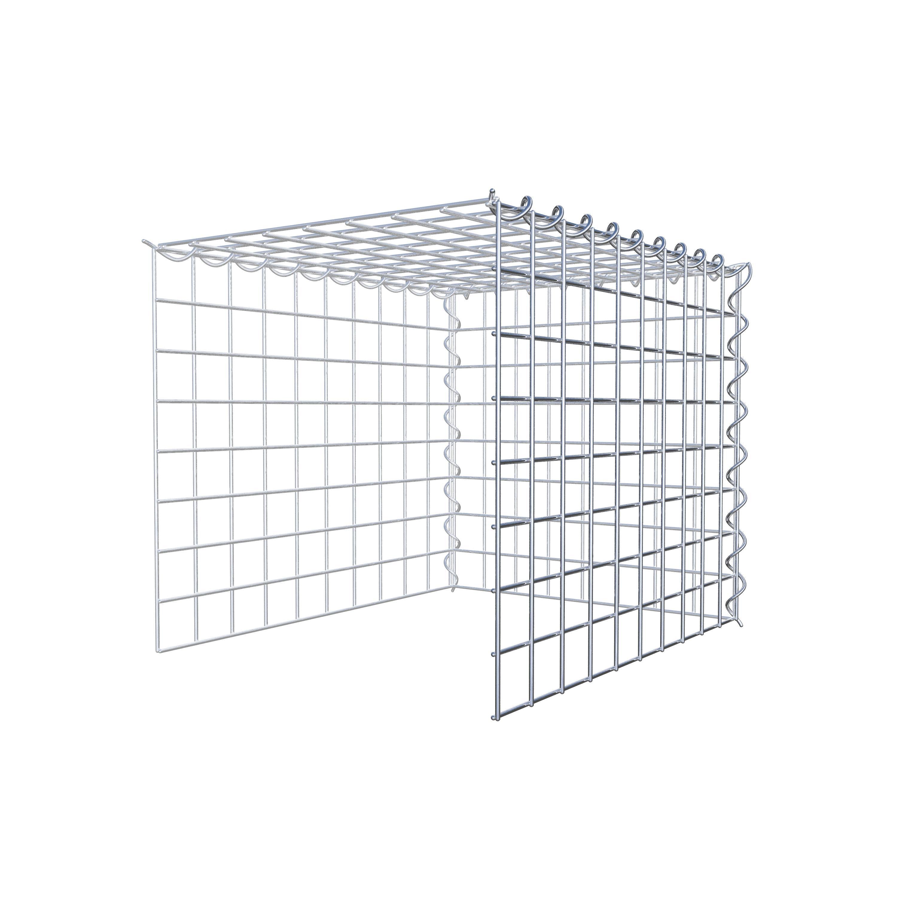 Grown-on gabion type 4 50 cm x 40 cm x 40 cm (L x H x D), mesh size 5 cm x 5 cm, spiral