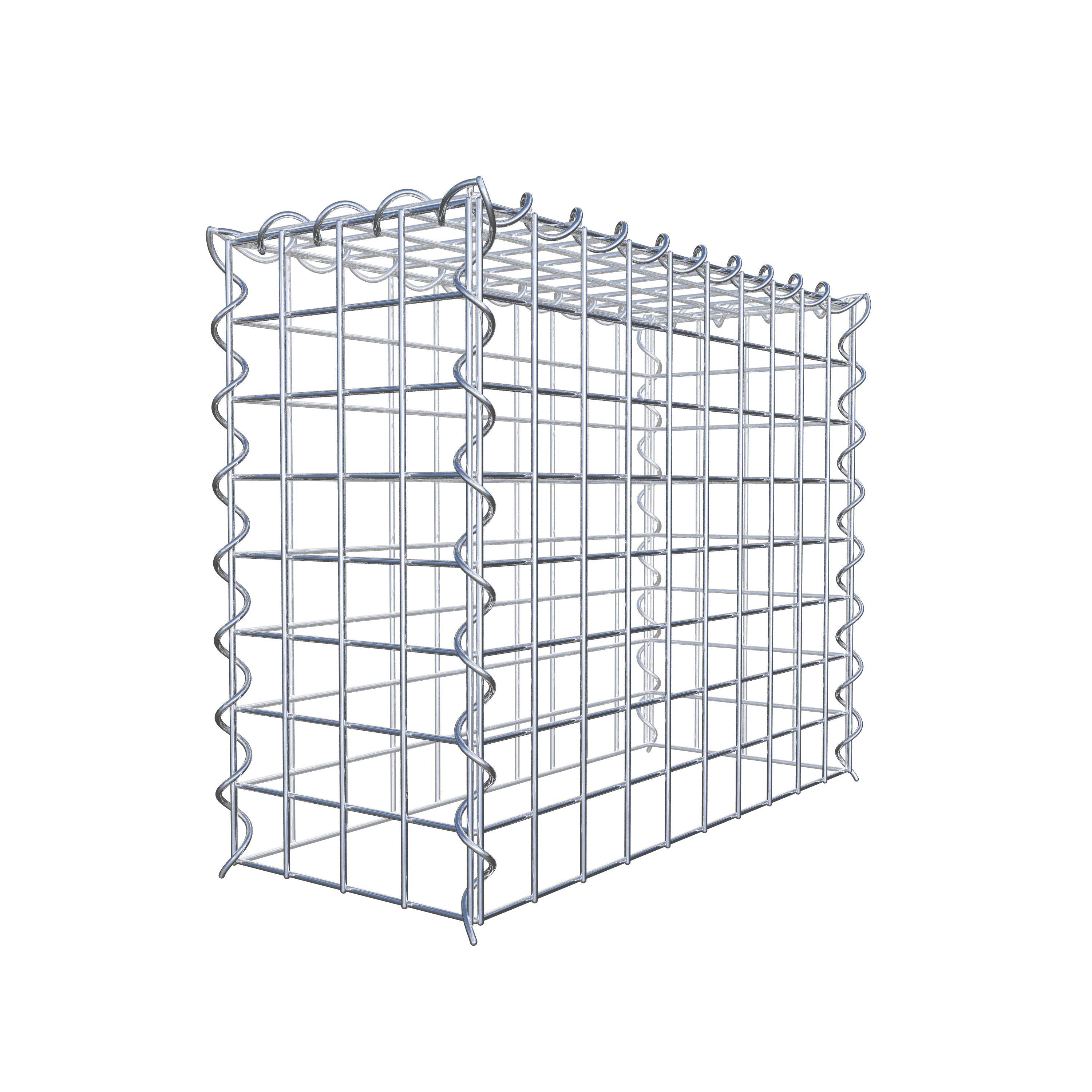 Opvokset gabion type 3 50 cm x 40 cm x 20 cm (L x H x D), maskestørrelse 5 cm x 5 cm, spiral