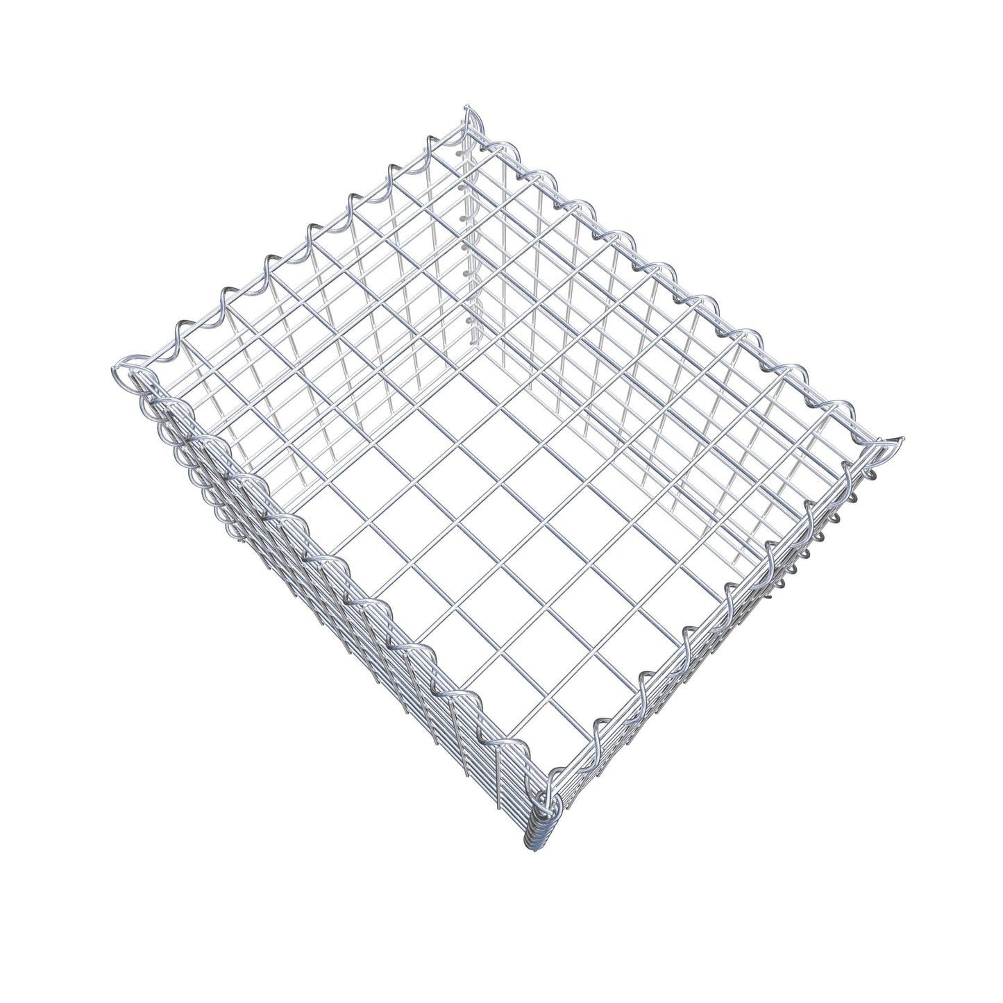 Gabion rapporté type 3 50 cm x 40 cm x 40 cm (L x H x P), mailles 5 cm x 5 cm, spirale