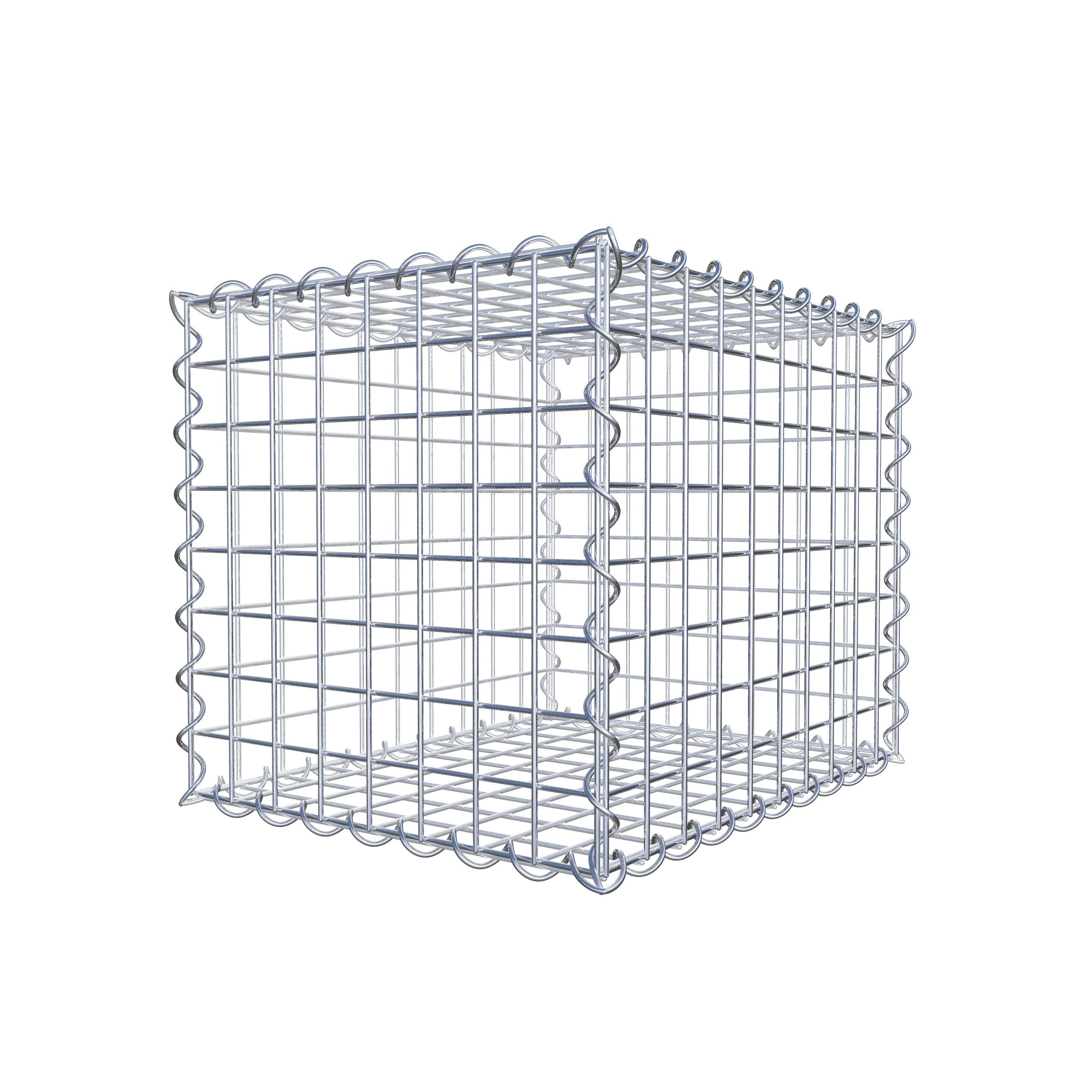 Gabion 50 cm x 40 cm x 40 cm (L x H x D), maskestørrelse 5 cm x 5 cm, spiral