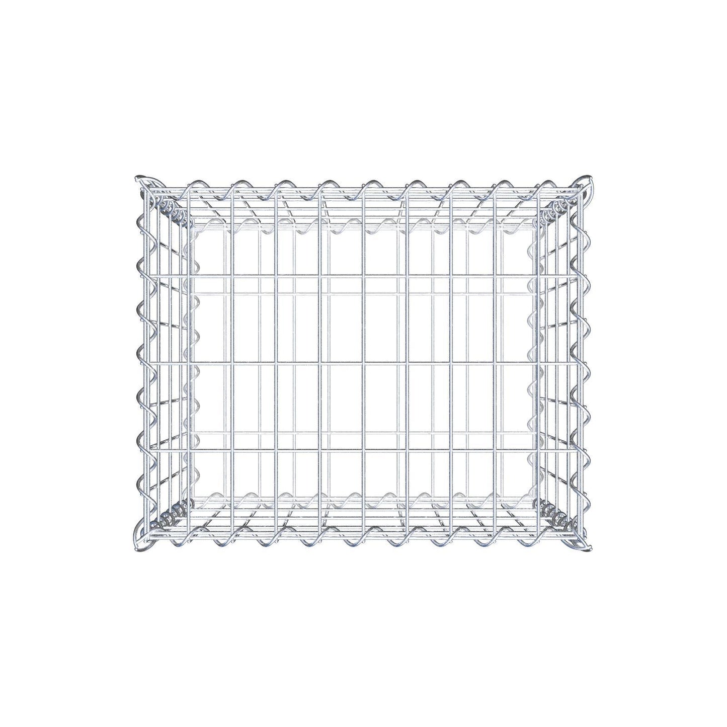 Gabião 50 cm x 40 cm x 40 cm (C x A x P), malhagem 5 cm x 10 cm, espiral