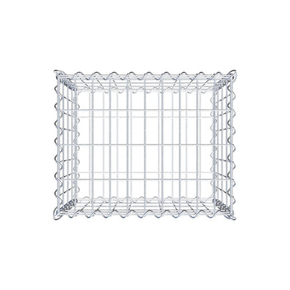 Gabião 50 cm x 40 cm x 40 cm (C x A x P), malhagem 5 cm x 10 cm, espiral