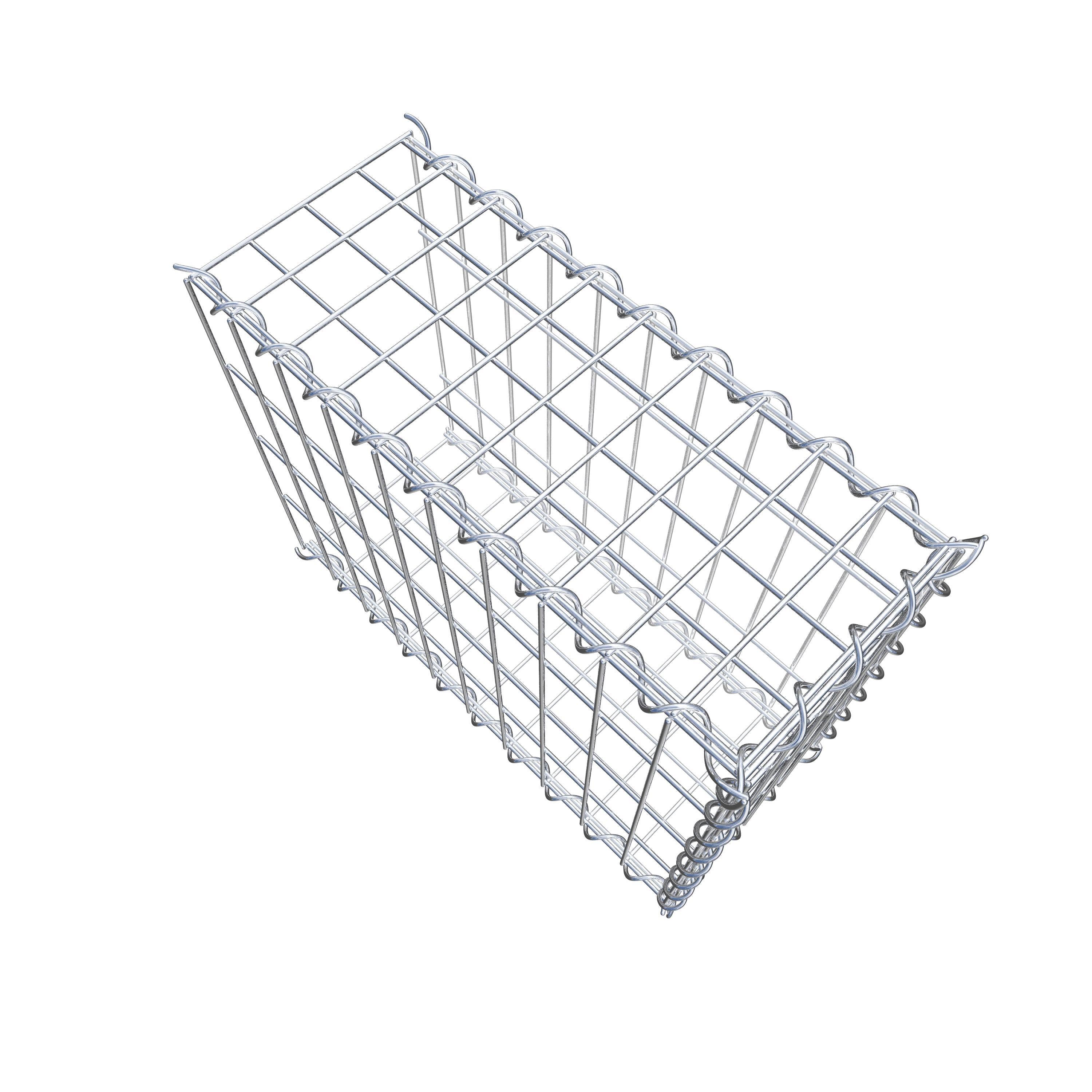 Påväxt gabion typ 2 50 cm x 40 cm x 20 cm (L x H x D), maskstorlek 5 cm x 10 cm, spiral