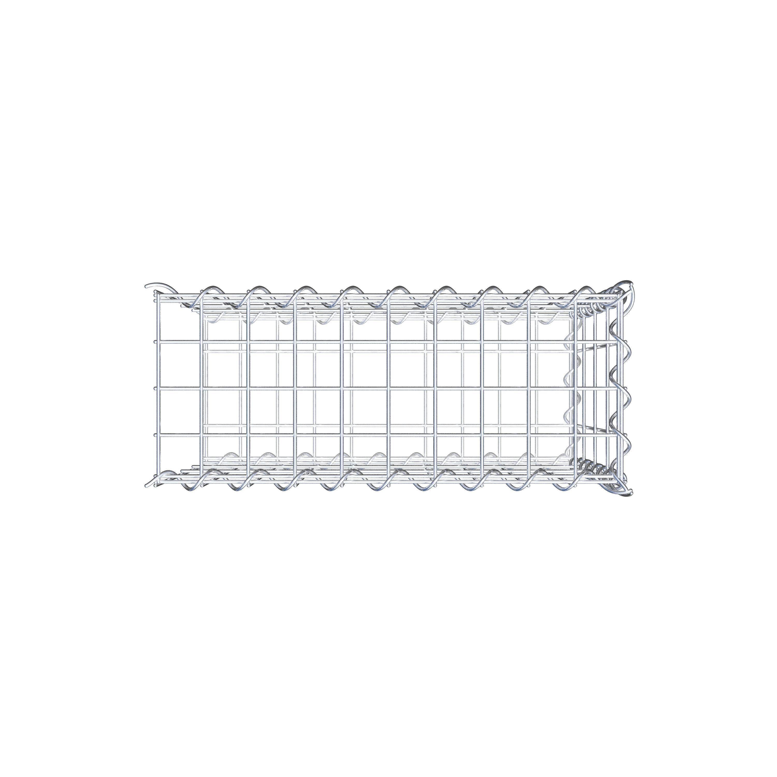 Påväxt gabion typ 2 50 cm x 40 cm x 20 cm (L x H x D), maskstorlek 5 cm x 10 cm, spiral
