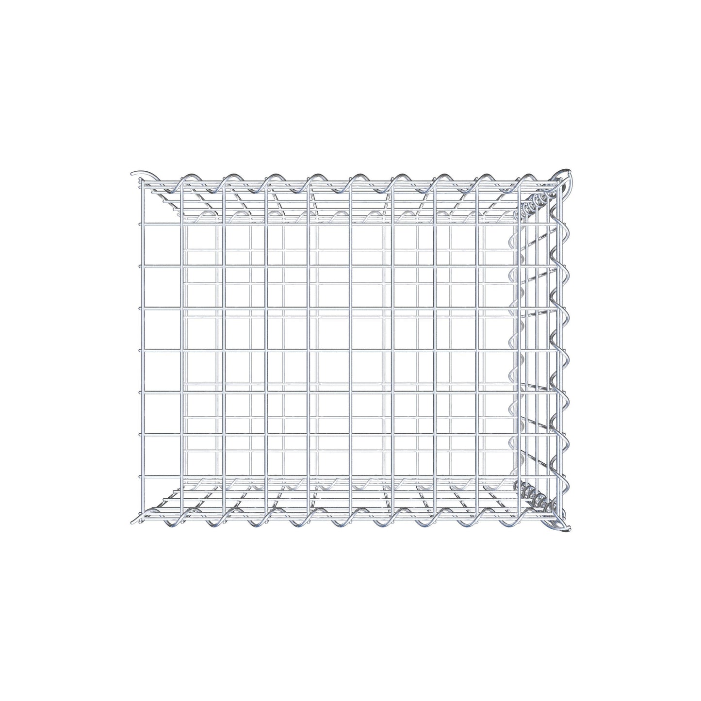 Grown-on gabion type 2 50 cm x 40 cm x 40 cm (L x H x D), mesh size 5 cm x 10 cm, spiral