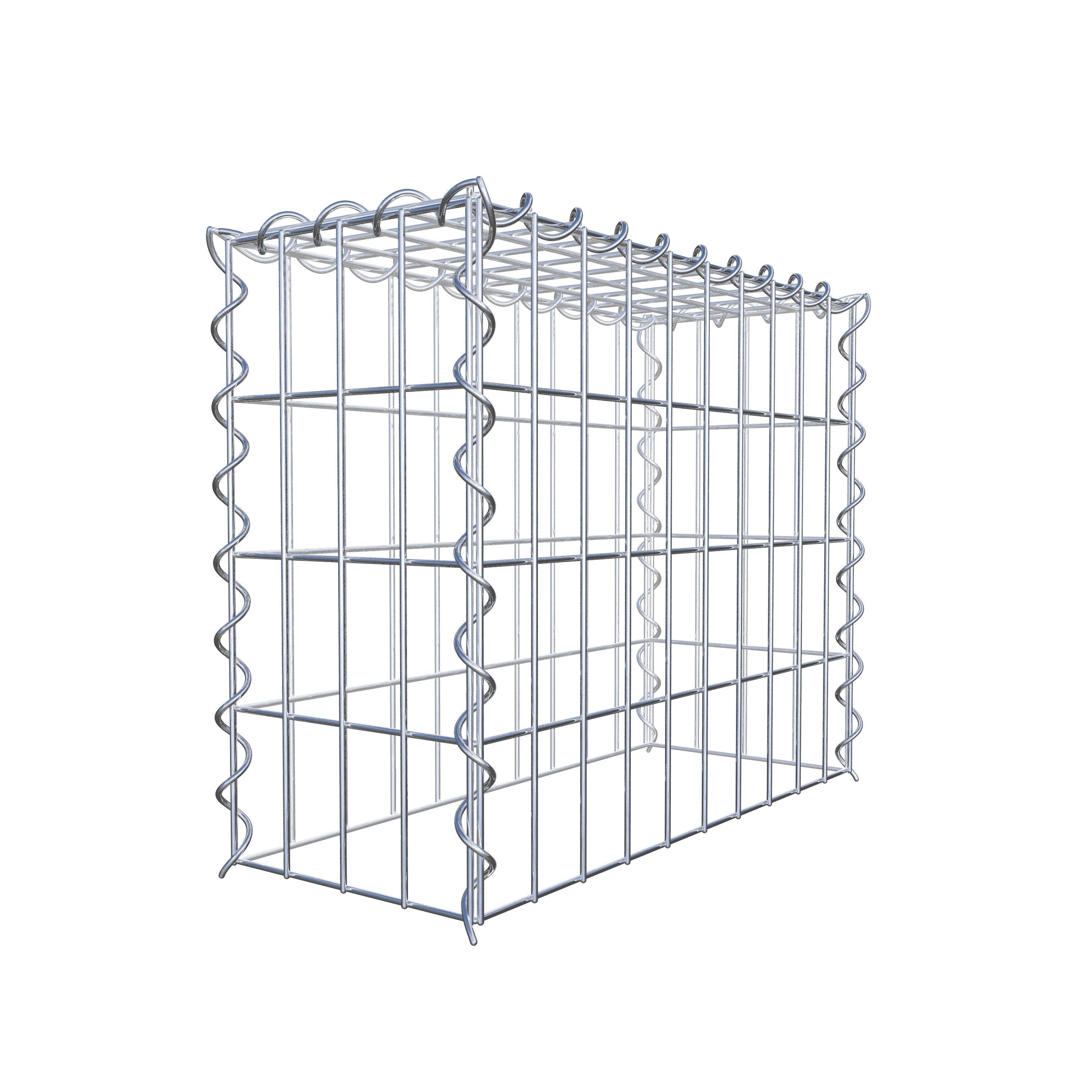 Add-on schanskorf type 3 50 cm x 40 cm x 20 cm (L x H x D), maaswijdte 5 cm x 10 cm, spiraalvormig