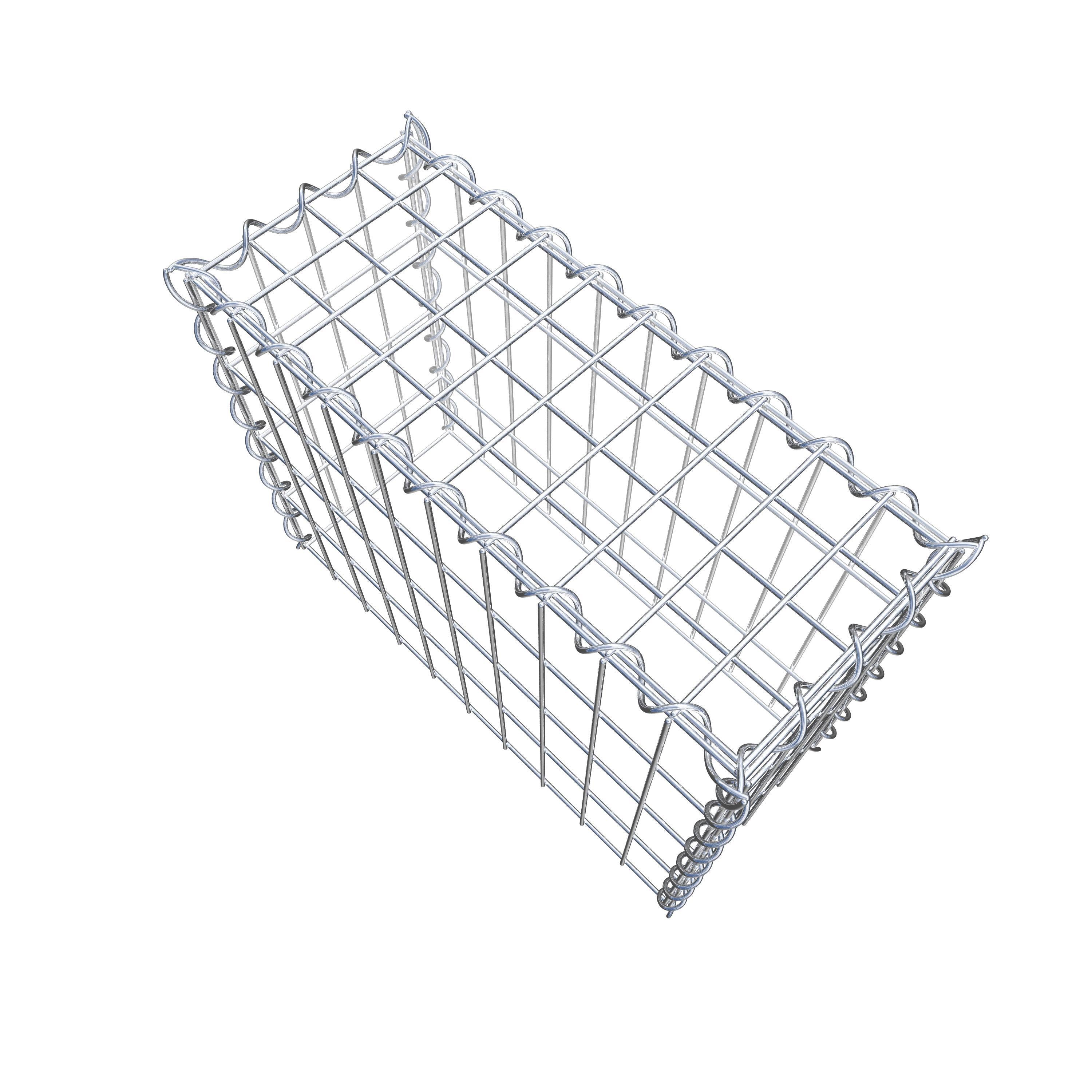 Add-on schanskorf type 3 50 cm x 40 cm x 20 cm (L x H x D), maaswijdte 5 cm x 10 cm, spiraalvormig