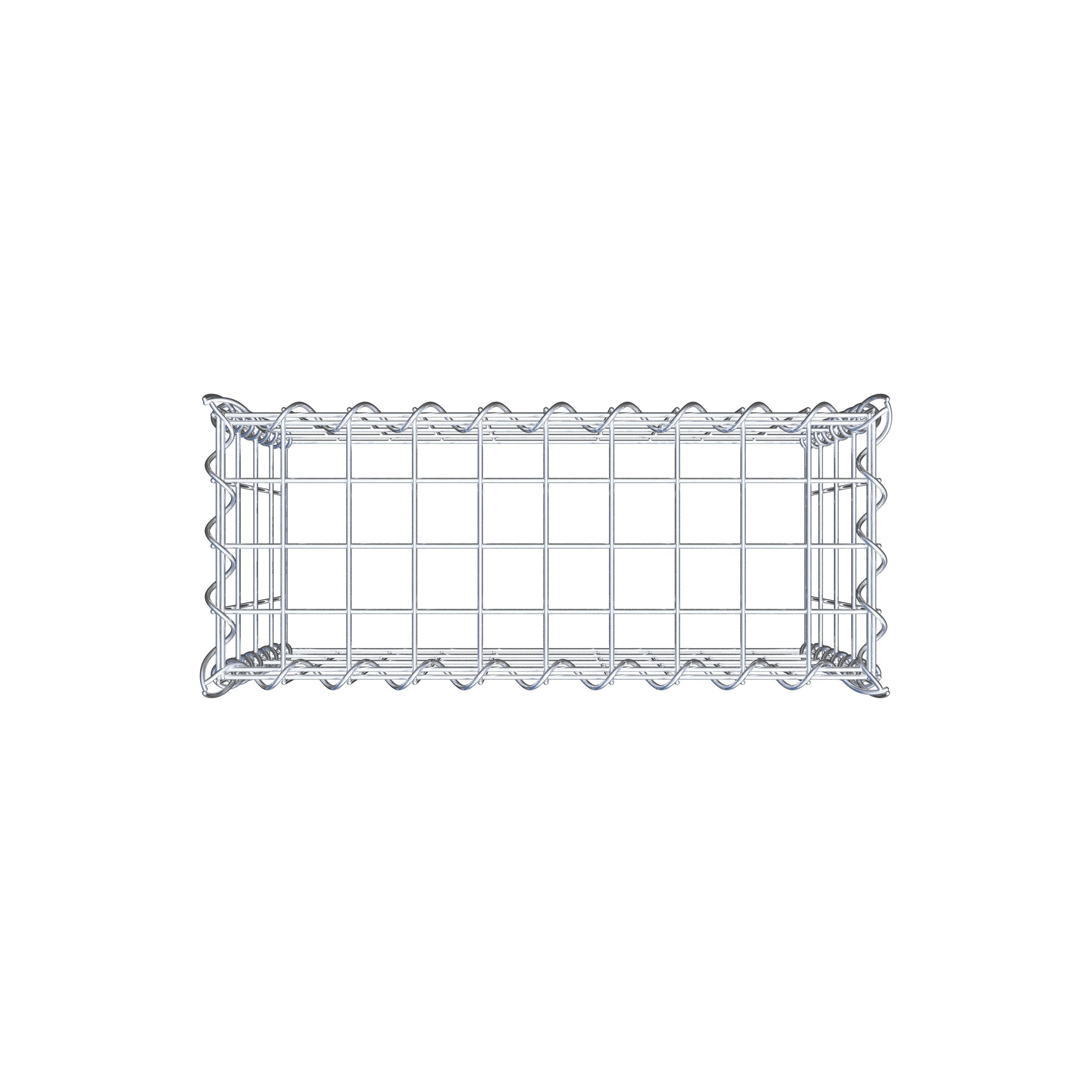 Add-on schanskorf type 3 50 cm x 40 cm x 20 cm (L x H x D), maaswijdte 5 cm x 10 cm, spiraalvormig