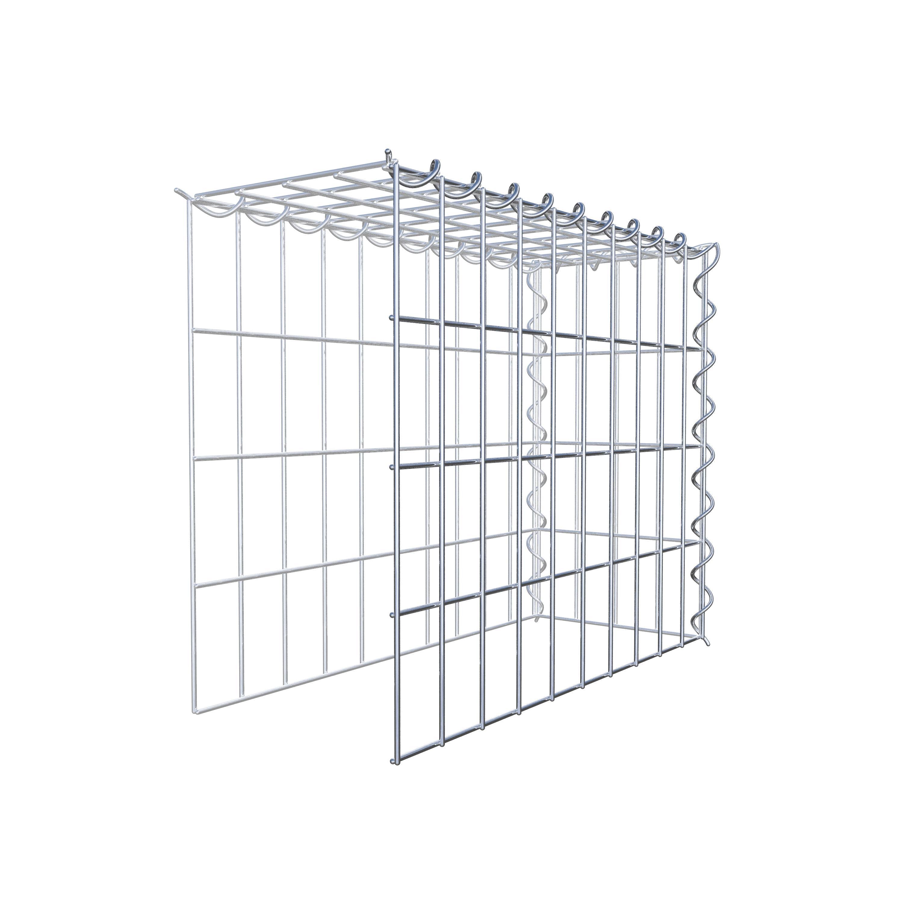 Add-on schanskorf type 4 50 cm x 40 cm x 20 cm (L x H x D), maaswijdte 5 cm x 10 cm, spiraalvormig