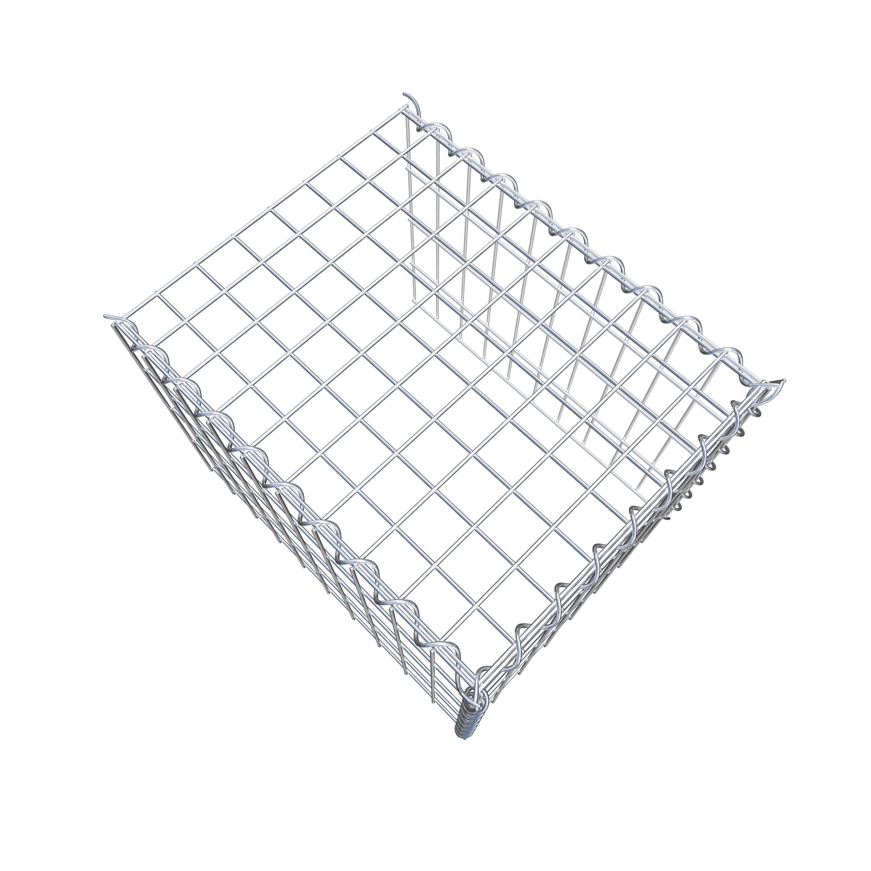 Grown-on gabion type 4 50 cm x 40 cm x 40 cm (L x H x D), mesh size 5 cm x 10 cm, spiral