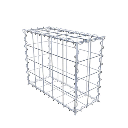 Gabião 50 cm x 40 cm x 20 cm (C x A x P), malhagem 10 cm x 10 cm, espiral