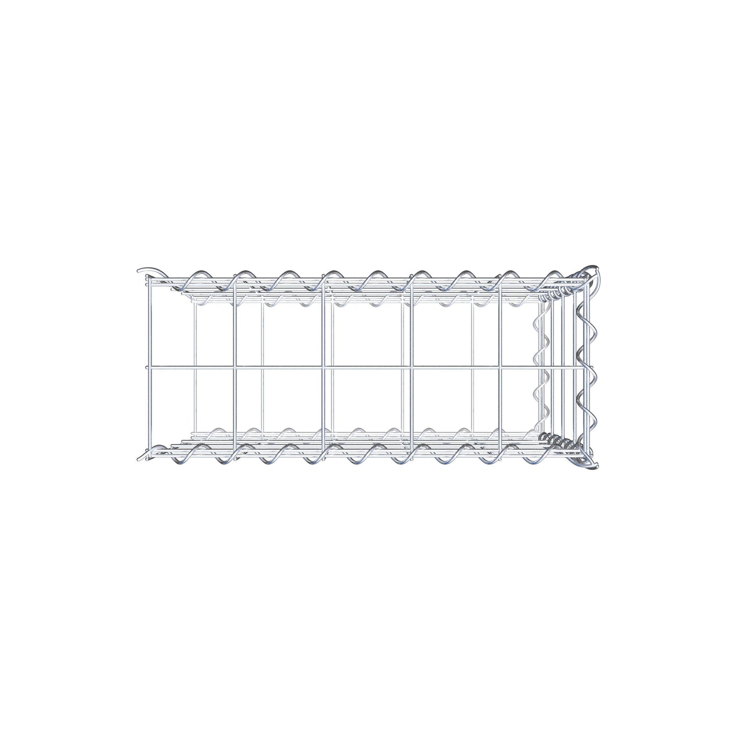 Anbaugabione Typ 2 50 cm x 40 cm x 20 cm (L x H x T), Maschenweite 10 cm x 10 cm, Spirale