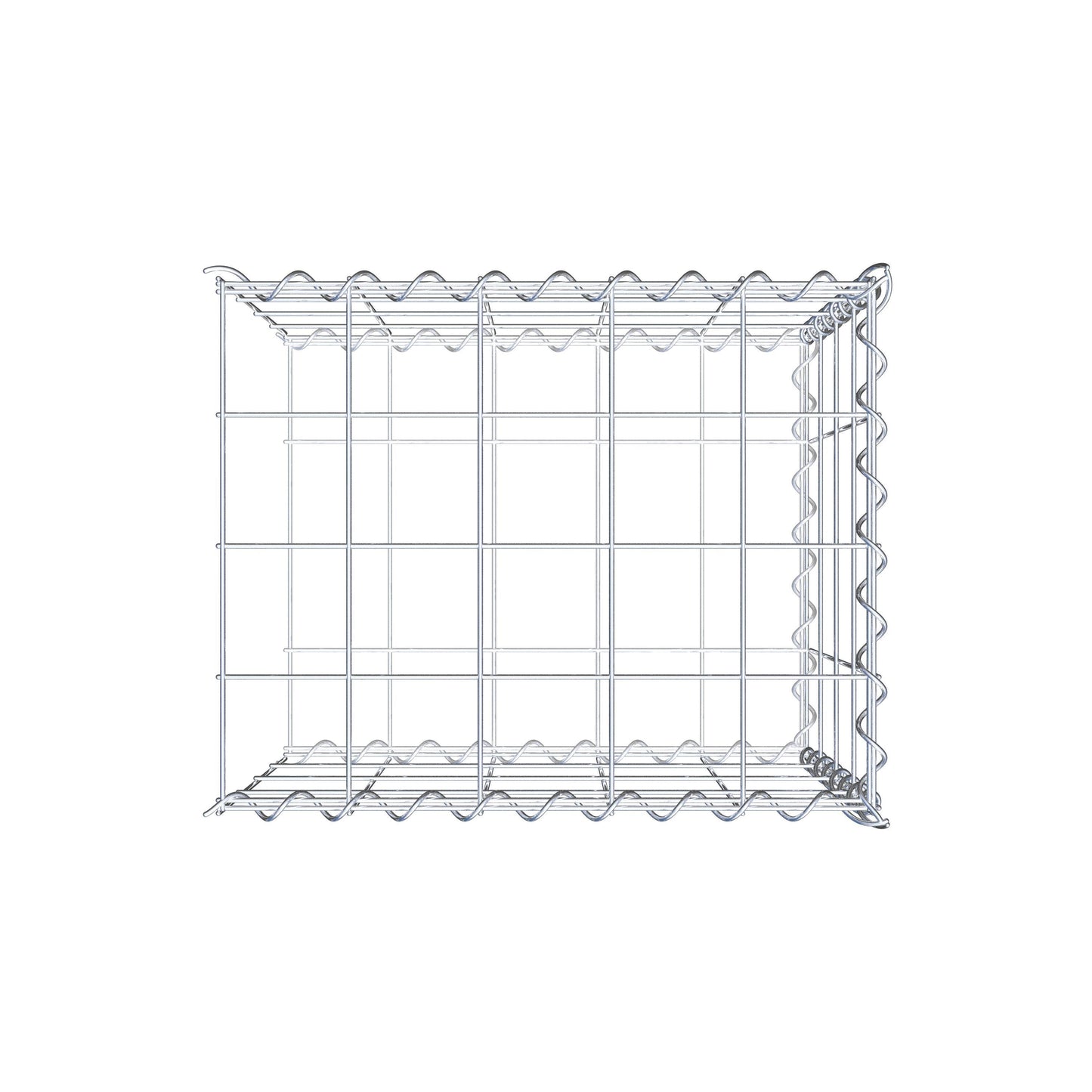 Gabion rapporté type 2 50 cm x 40 cm x 40 cm (L x H x P), mailles 10 cm x 10 cm, spirale