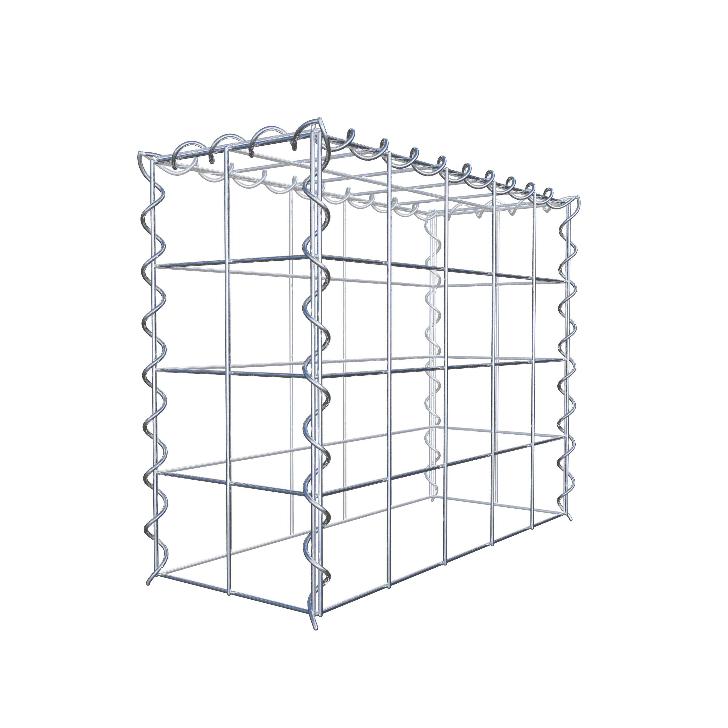 Add-on schanskorf type 3 50 cm x 40 cm x 20 cm (L x H x D), maaswijdte 10 cm x 10 cm, spiraal