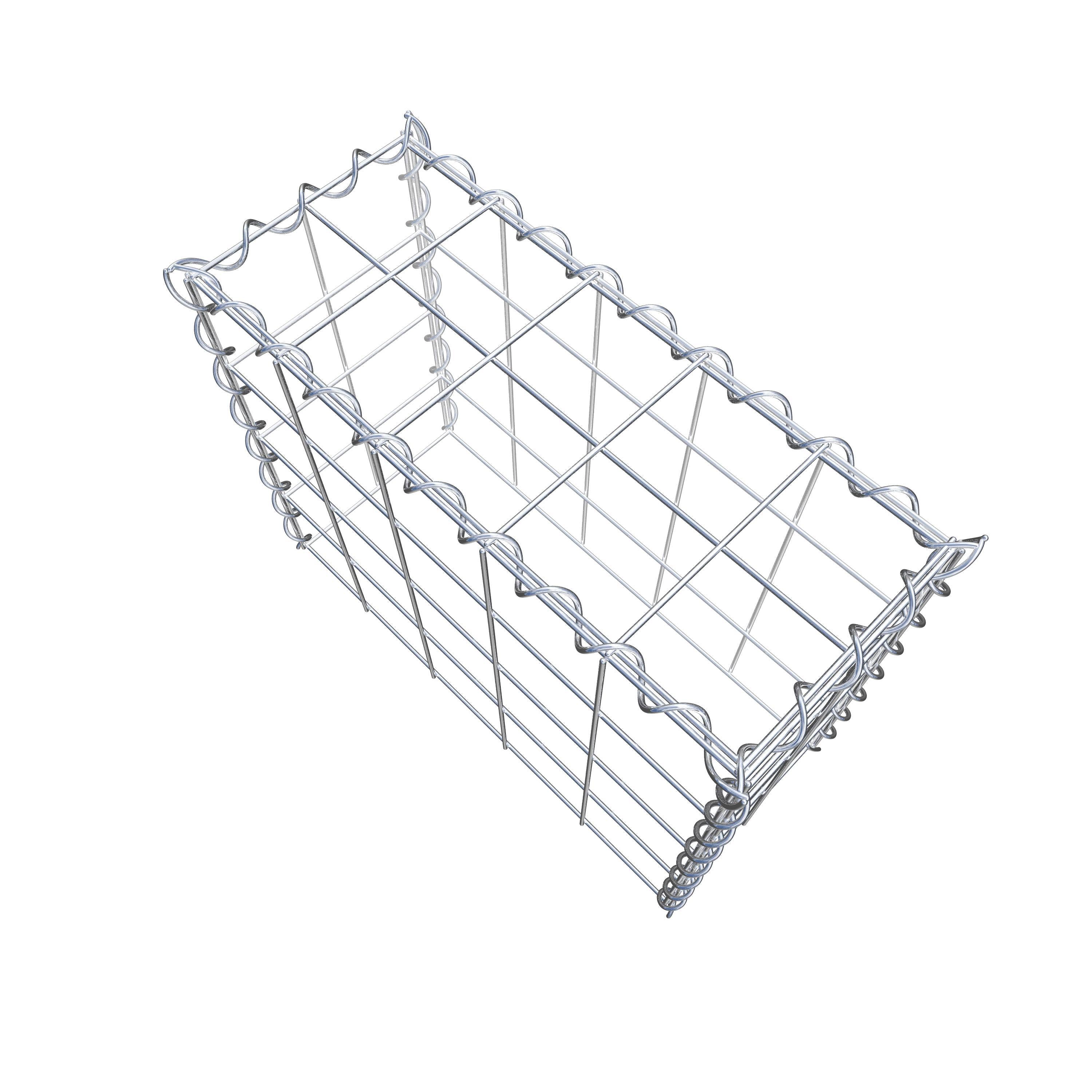 Grown-on gabion type 3 50 cm x 40 cm x 20 cm (L x H x D), mesh size 10 cm x 10 cm, spiral