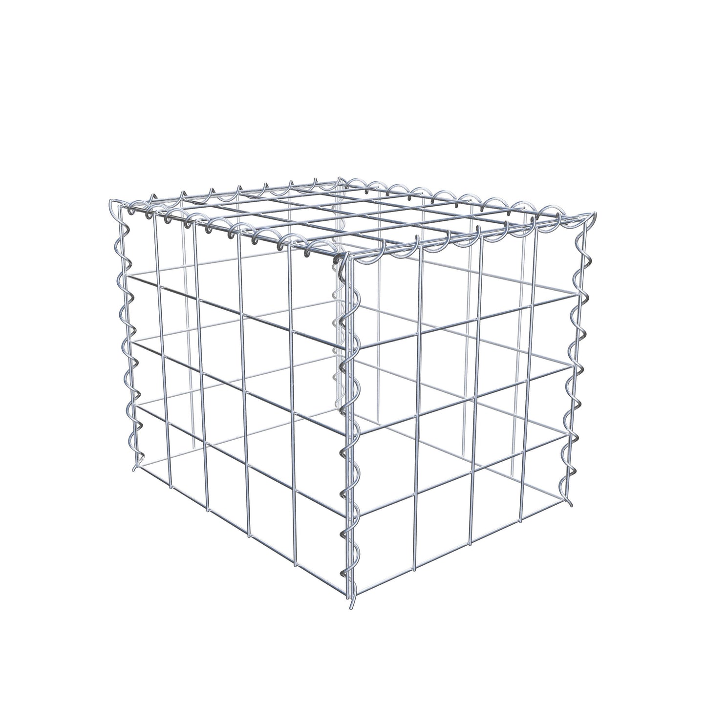 Gabion rapporté type 3 50 cm x 40 cm x 40 cm (L x H x P), mailles 10 cm x 10 cm, spirale