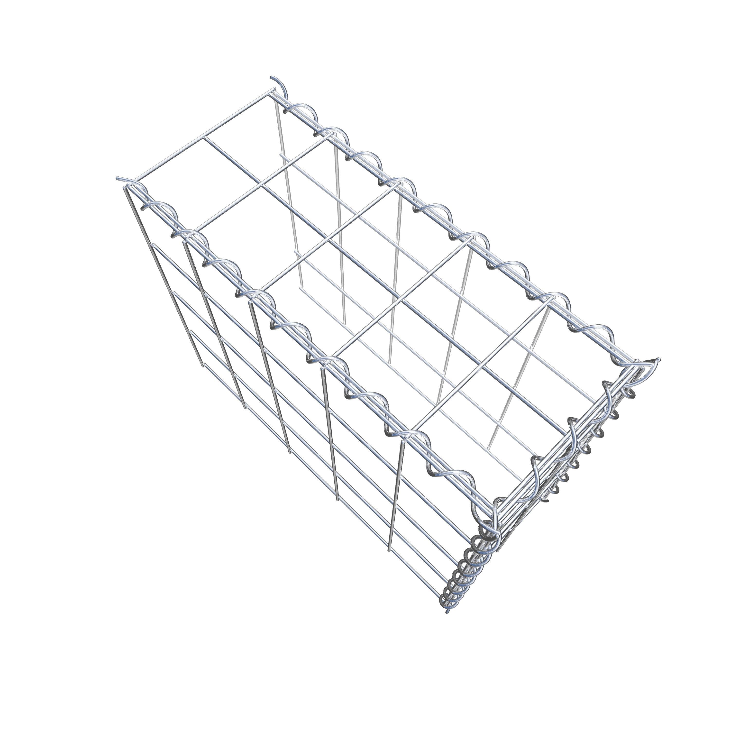 Grown-on gabion type 4 50 cm x 40 cm x 20 cm (L x H x D), mesh size 10 cm x 10 cm, spiral