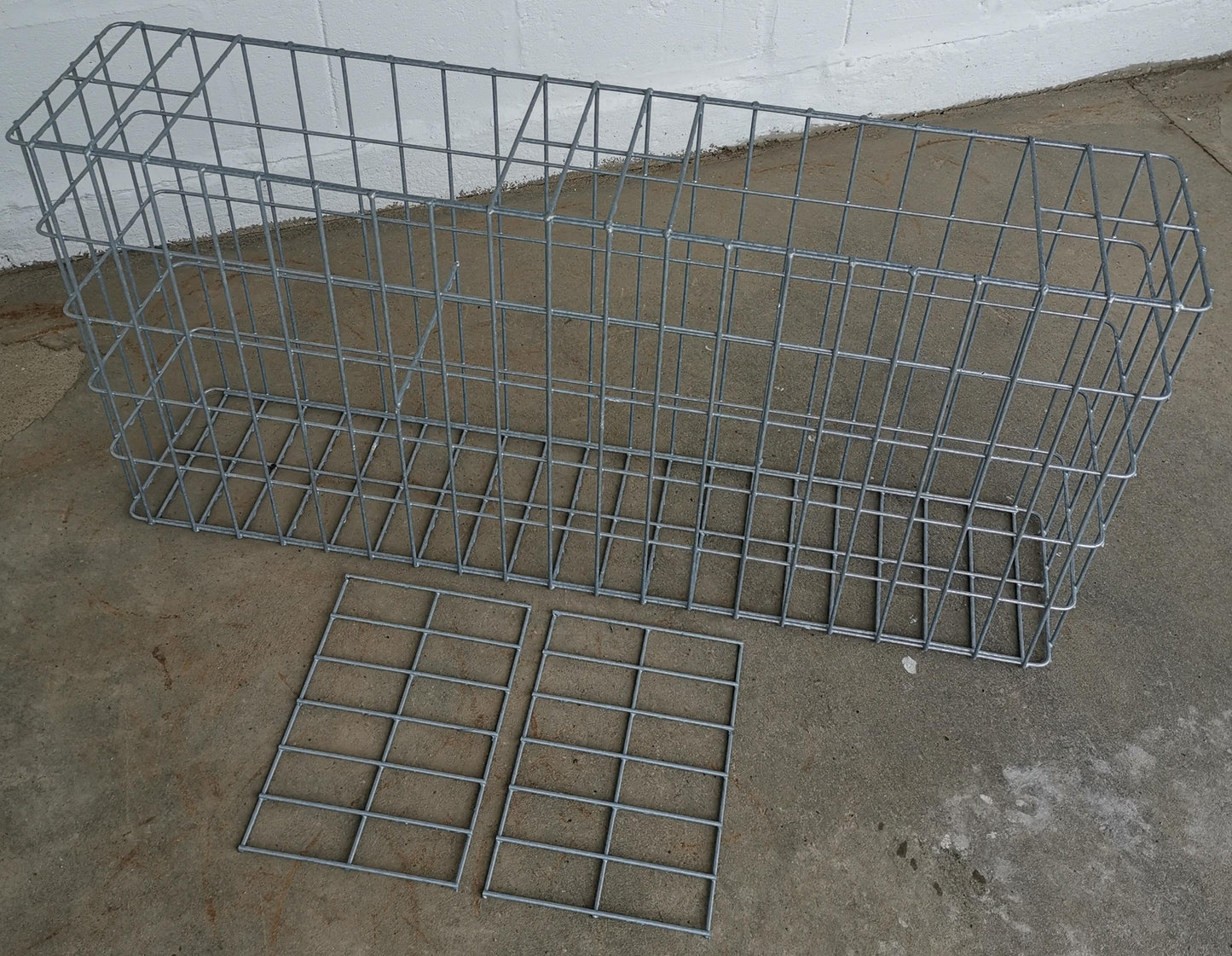 Gabion galvanisé à chaud 102 cm x 52 cm x 22 cm, mailles 5 cm x 10 cm, entièrement soudé