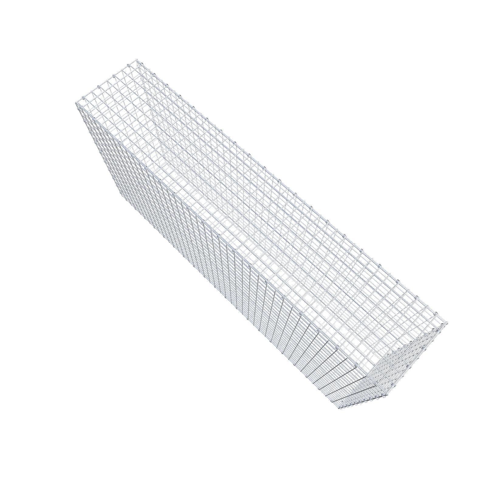 Gavión 200 cm x 100 cm x 40 cm (L x A x P), luz de malla 5 x 5 cm, anillo en espiral