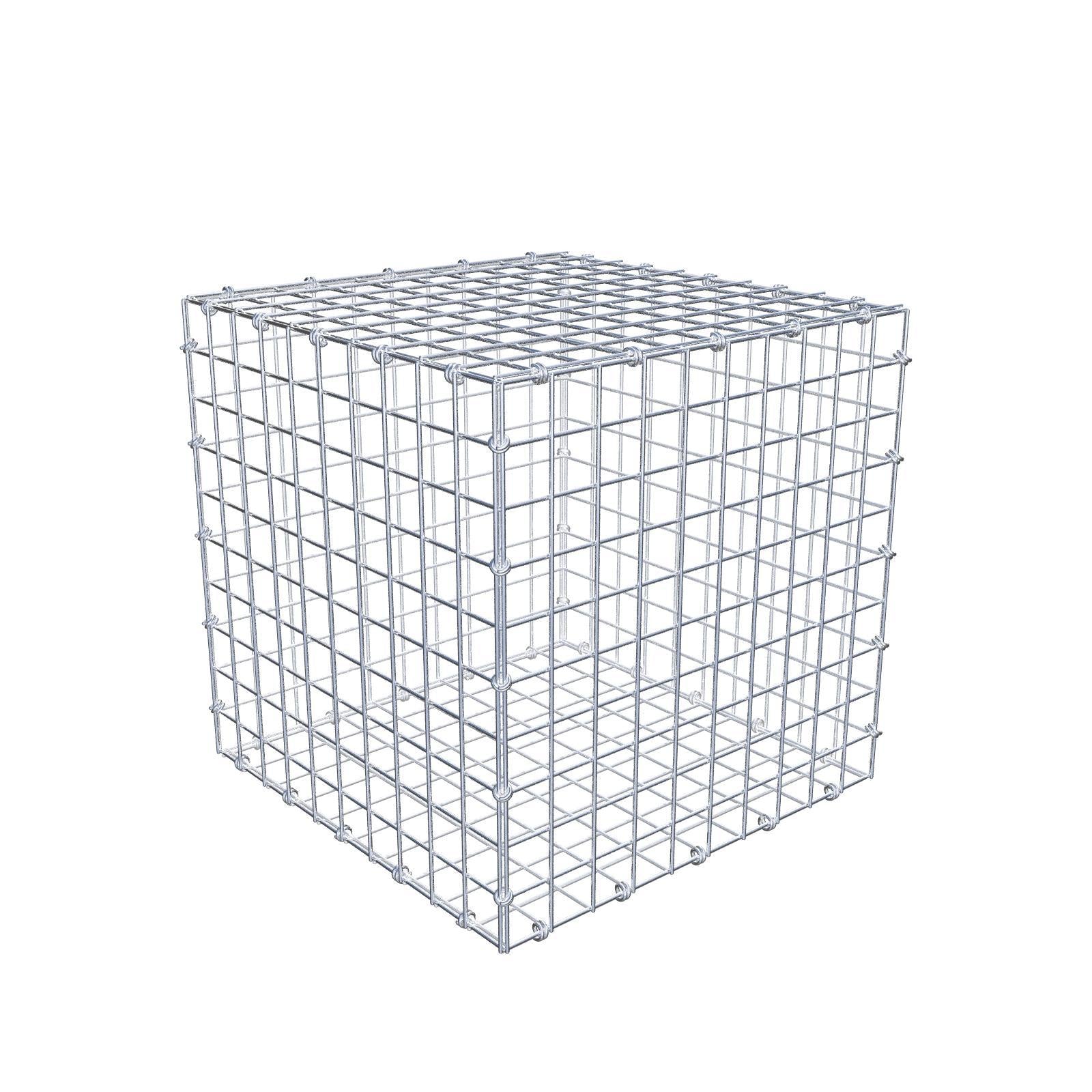 Gabbione 50 cm x 50 cm x 50 cm (L x H x P), maglia 5 x 5 cm, anello a spirale