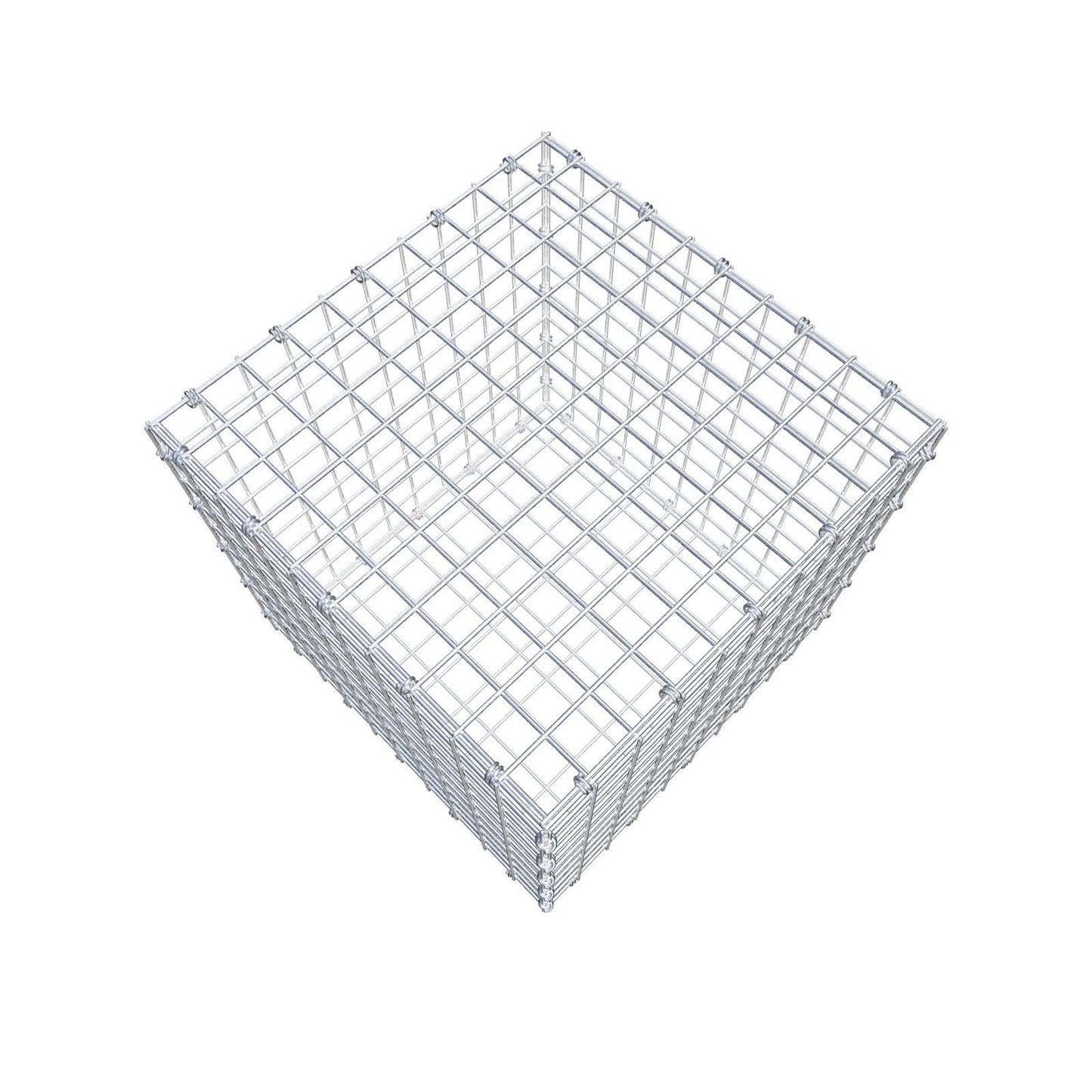 Gabione 50 cm x 50 cm x 50 cm (L x H x T), Maschenweite 5 x 5 cm, Spiralring