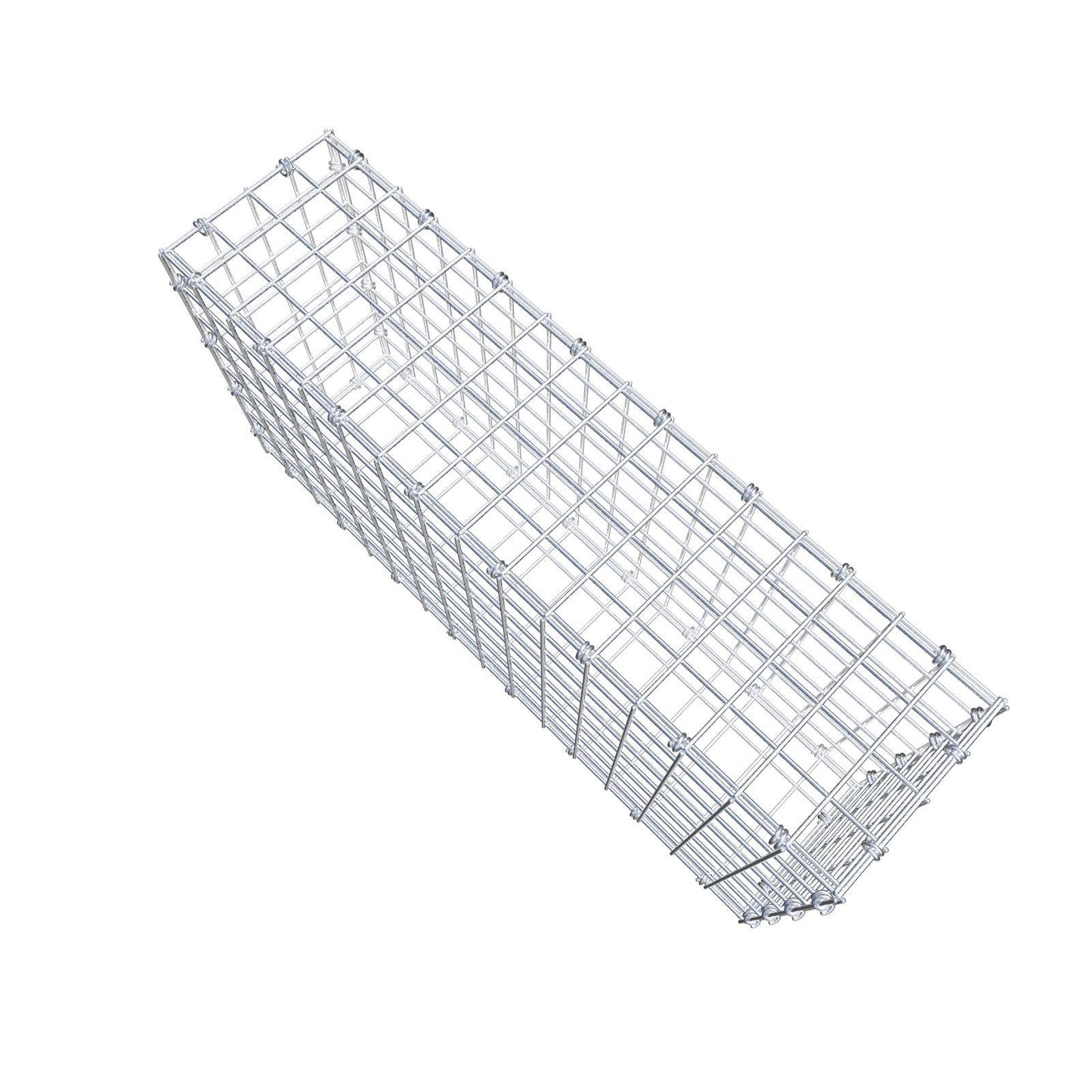 Gabion 80 cm x 40 cm x 20 cm (L x H x D), maskstorlek 5 x 5 cm, spiralring