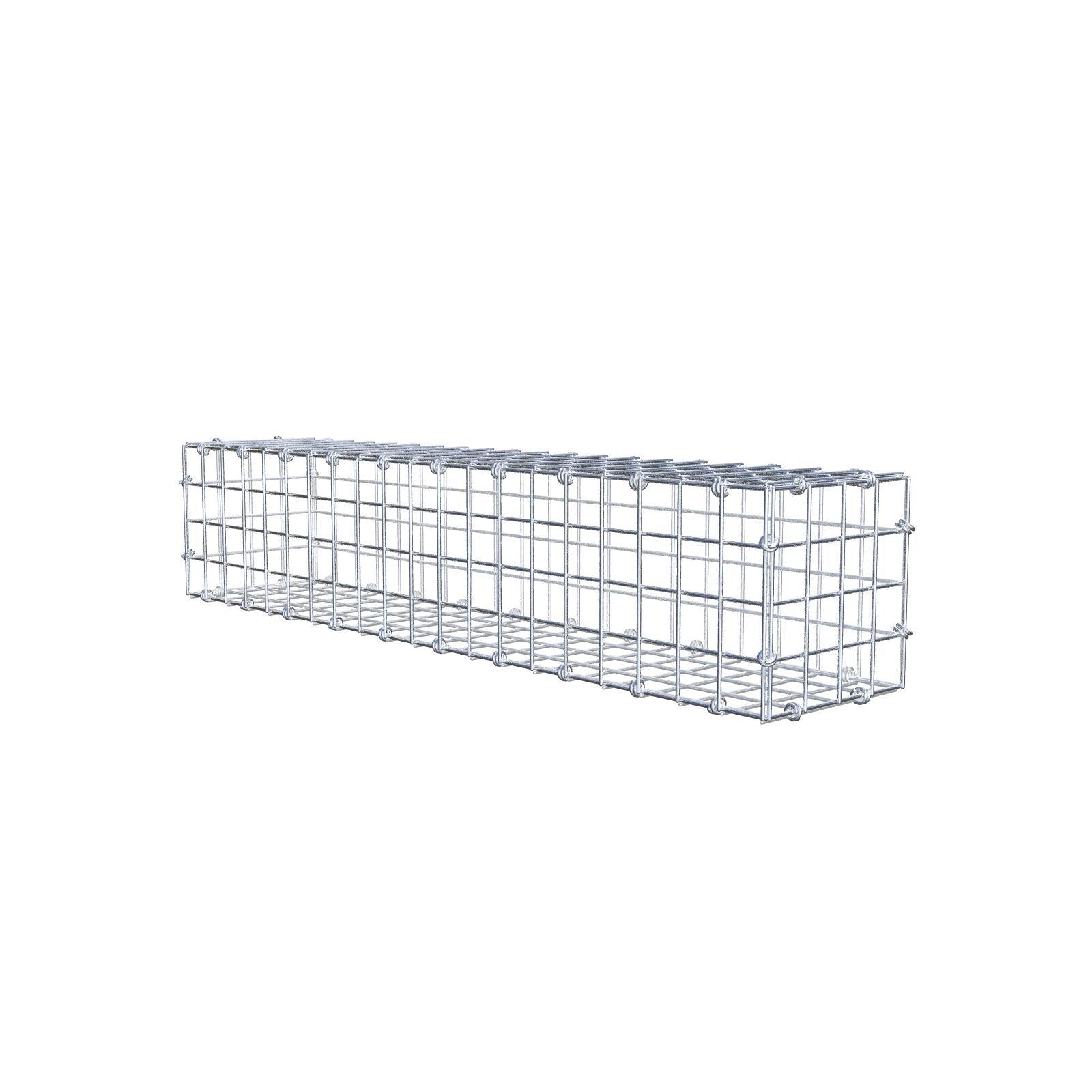 Gabione 100 cm x 20 cm x 20 cm (L x H x T), Maschenweite 5 x 5 cm, Spiralring