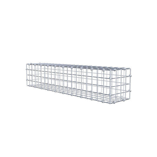 Gavión 100 cm x 20 cm x 20 cm (L x A x P), luz de malla 5 x 5 cm, anillo en espiral