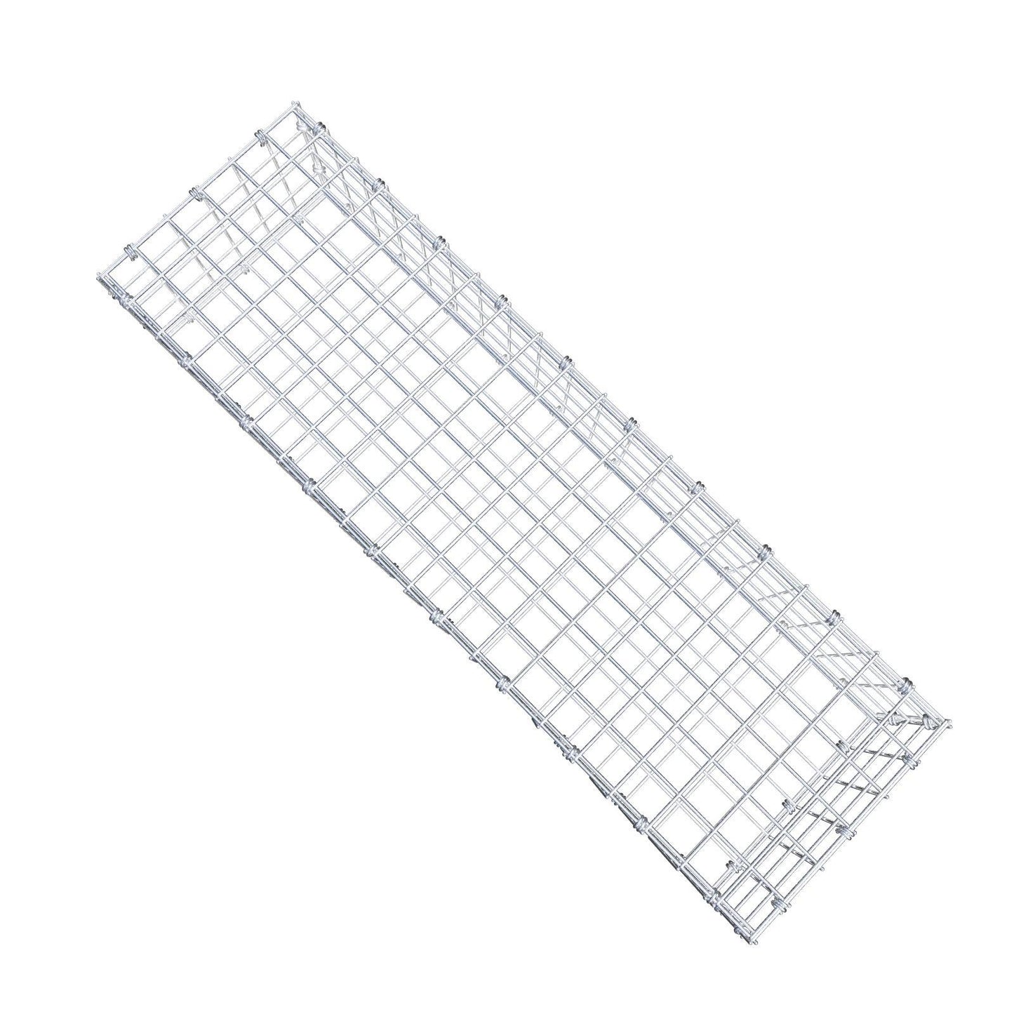 Gabione 100 cm x 20 cm x 30 cm (L x H x T), Maschenweite 5 x 5 cm, Spiralring