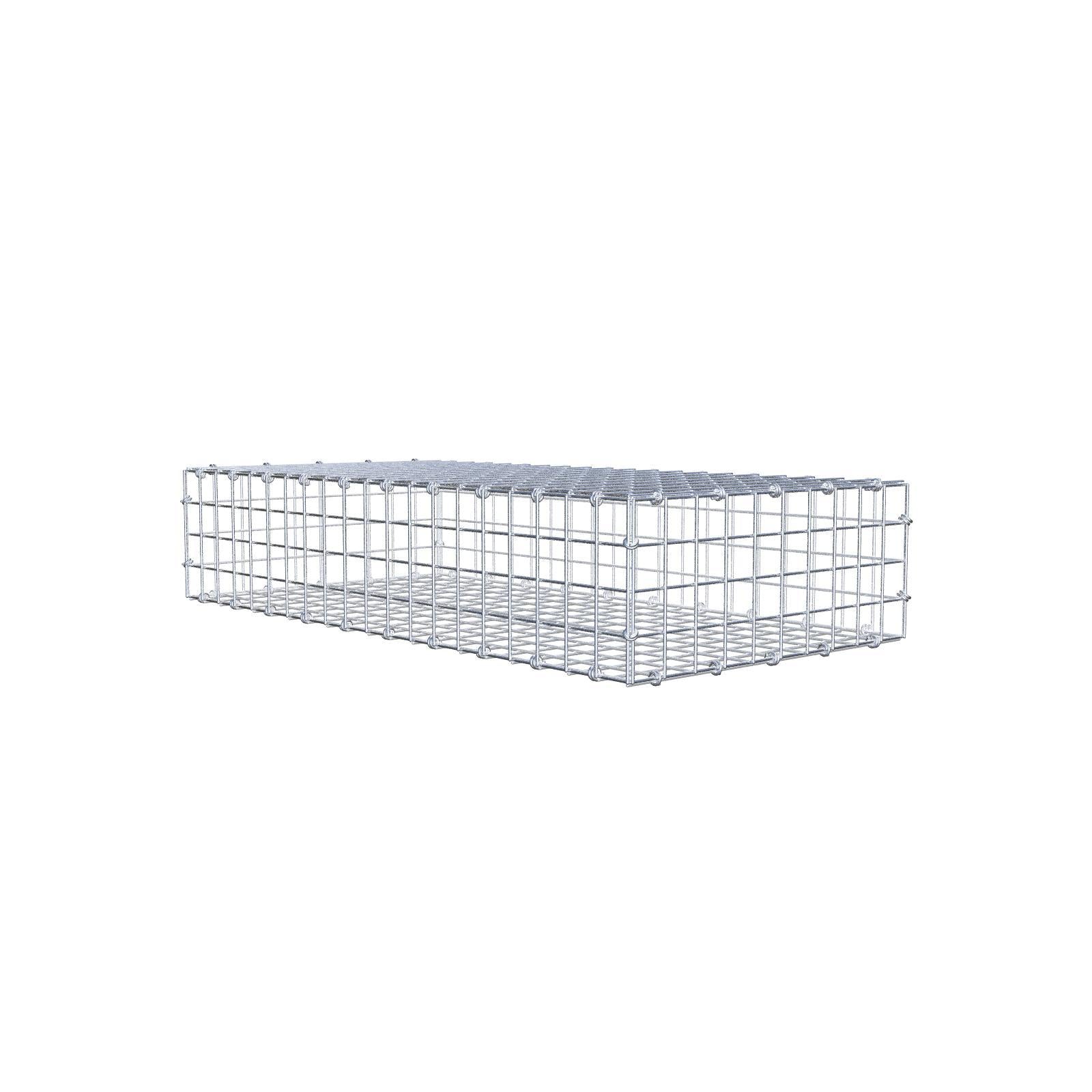 Gabbione 100 cm x 20 cm x 50 cm (L x H x P), maglia 5 x 5 cm, anello a spirale