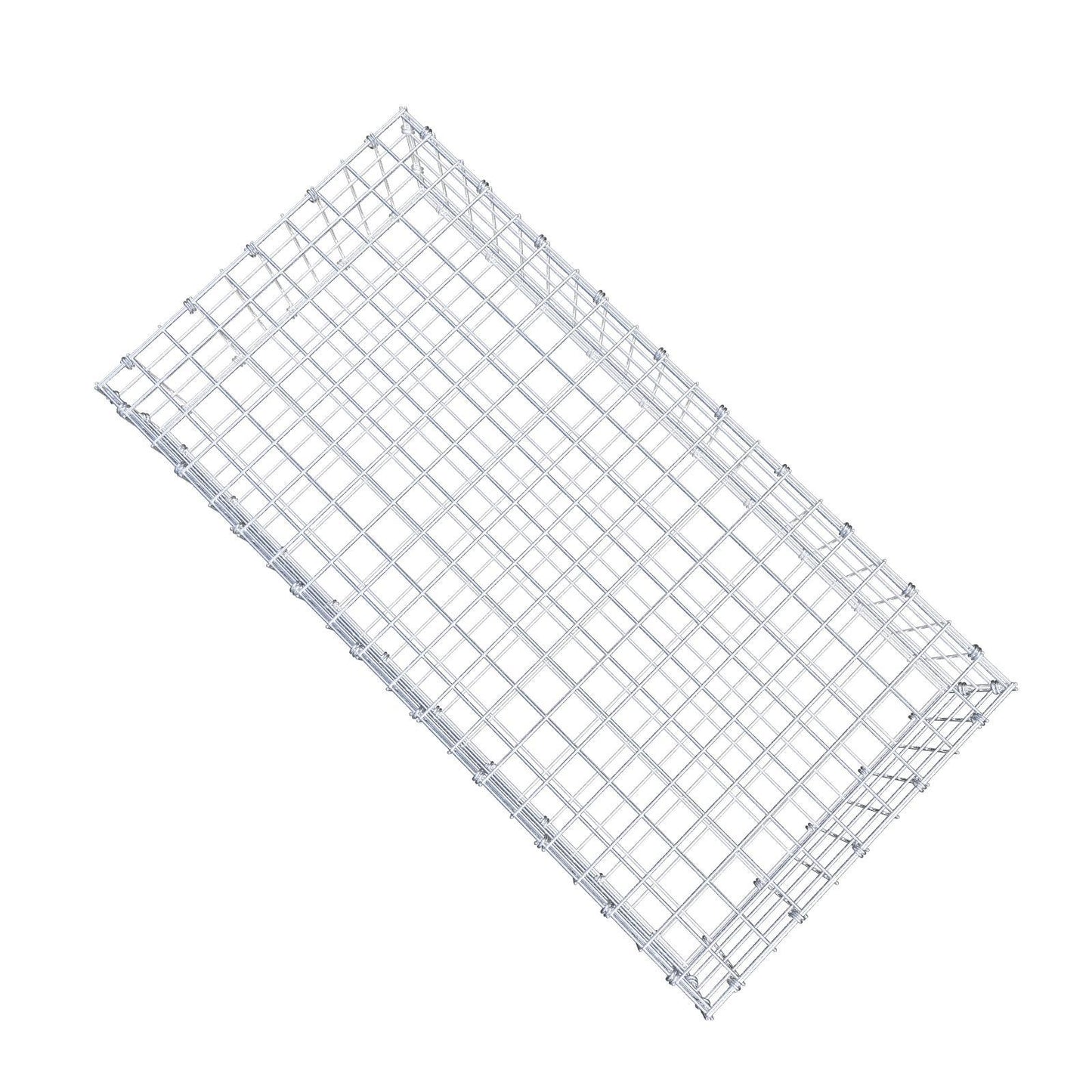 Gabion 100 cm x 20 cm x 50 cm (L x H x D), mesh size 5 x 5 cm, spiral ring