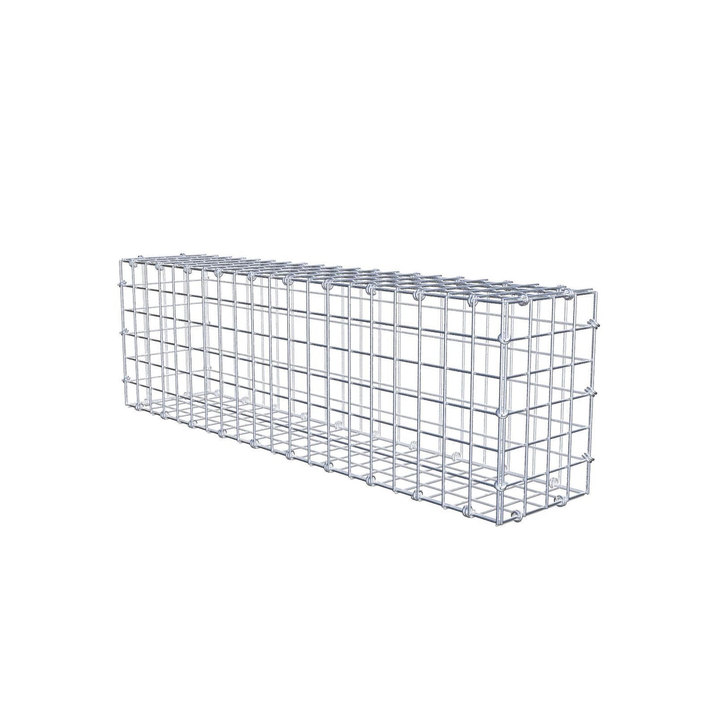 Gabione 100 cm x 30 cm x 20 cm (L x H x T), Maschenweite 5 x 5 cm, Spiralring