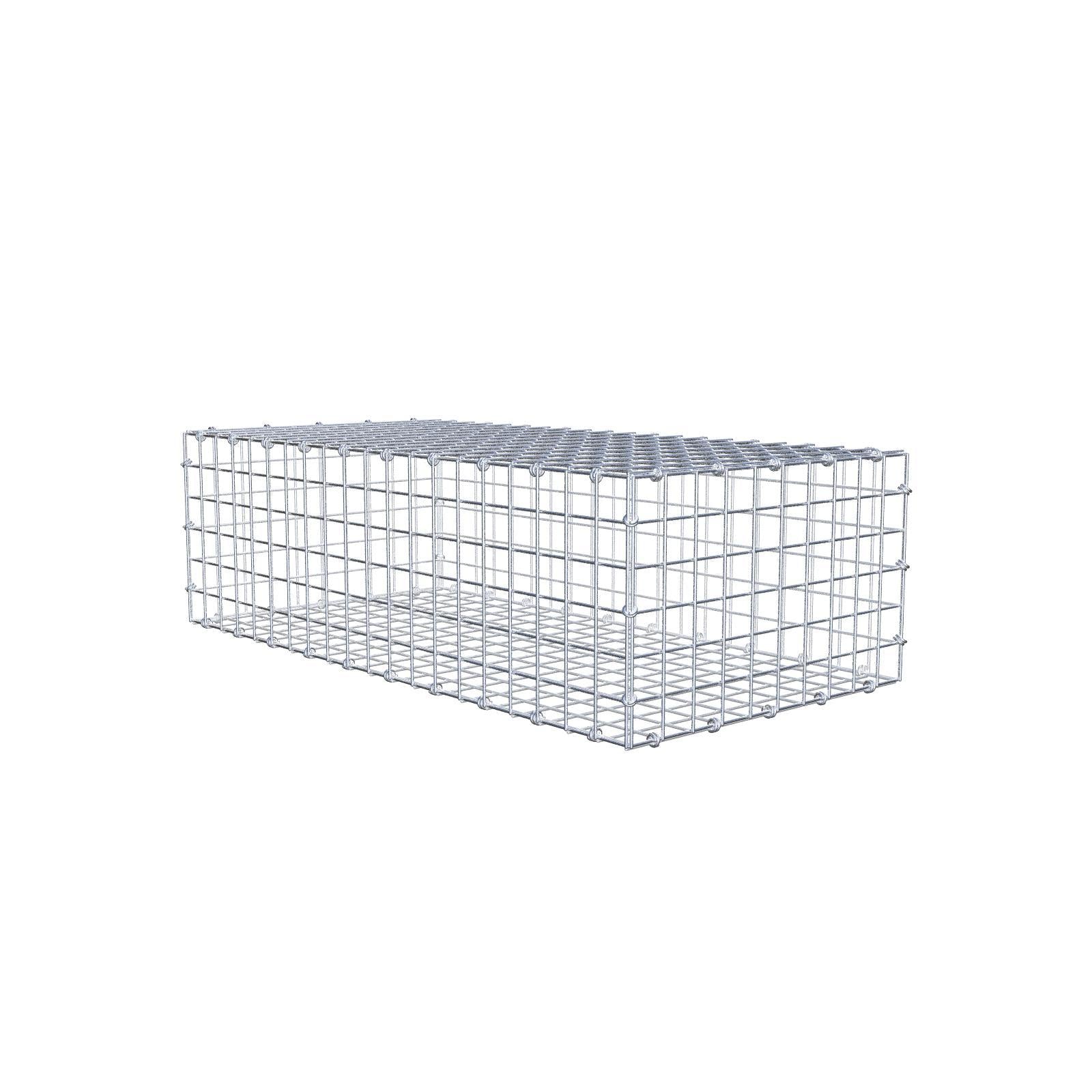 Gabião 100 cm x 30 cm x 50 cm (C x A x P), malhagem 5 x 5 cm, anel espiral