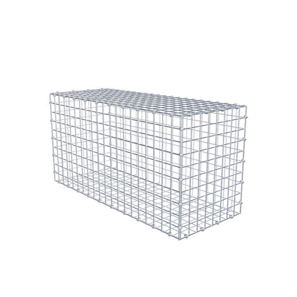 Gabion 100 cm x 50 cm x 40 cm (L x H x D), maskestørrelse 5 x 5 cm, spiralring