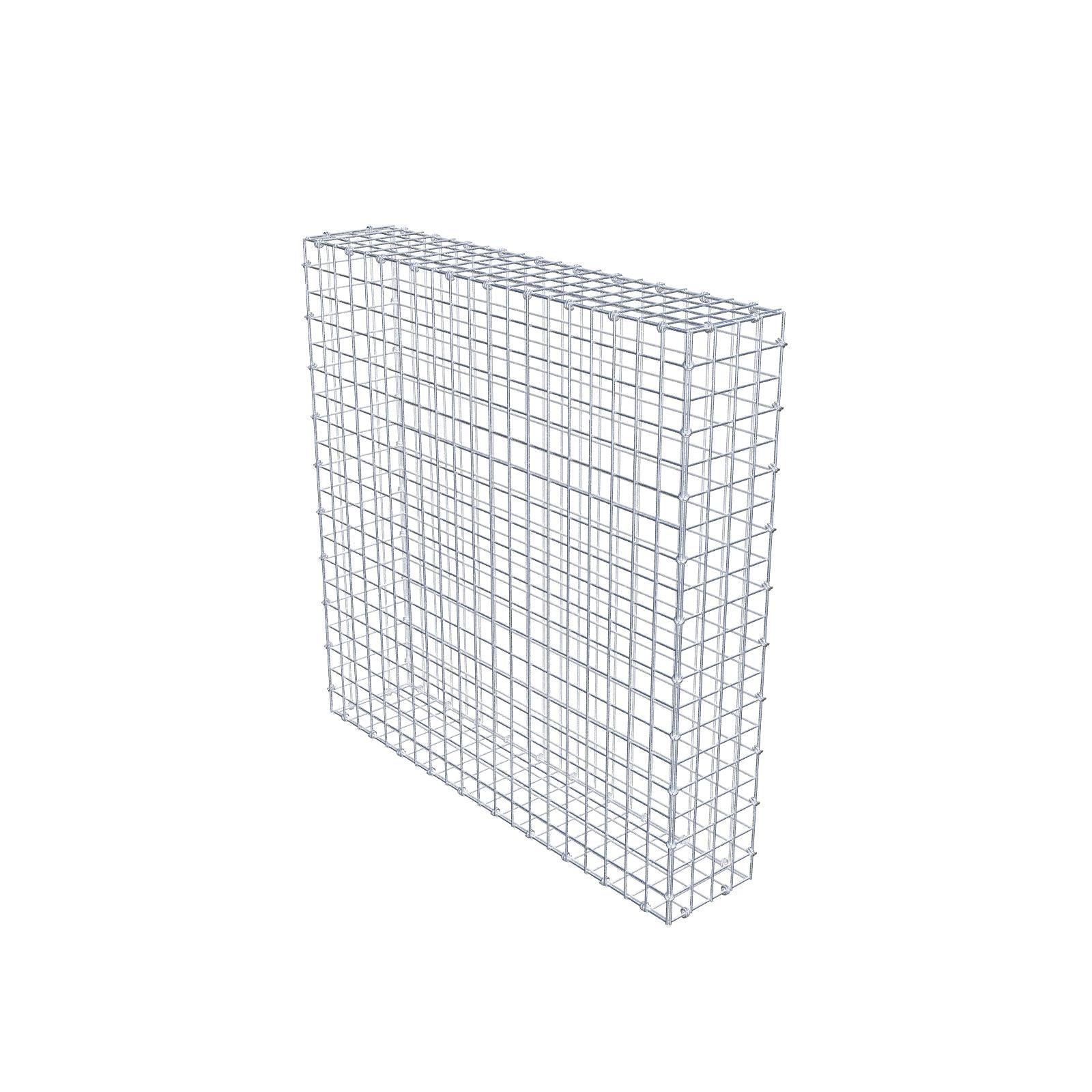 Gabbione 100 cm x 100 cm x 20 cm (L x H x P), maglia 5 x 5 cm, anello a spirale
