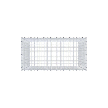 Gabione 100 cm x 100 cm x 50 cm (L x H x T), Maschenweite 5 x 5 cm, Spiralring