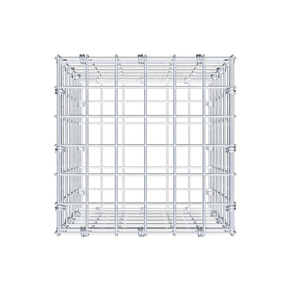 Gabion 30 cm x 30 cm x 30 cm (L x H x D), maskestørrelse 5 x 5 cm, spiralring