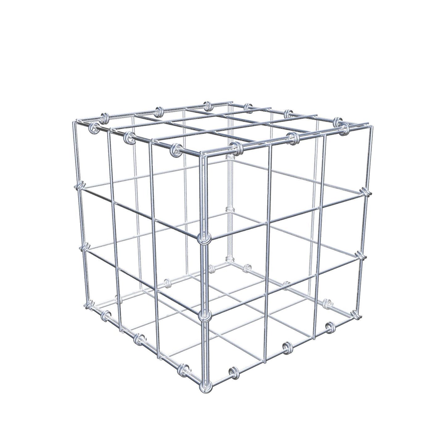 Gabion 30 cm x 30 cm x 30 cm (L x H x D), mesh size 10 x 10 cm, spiral ring