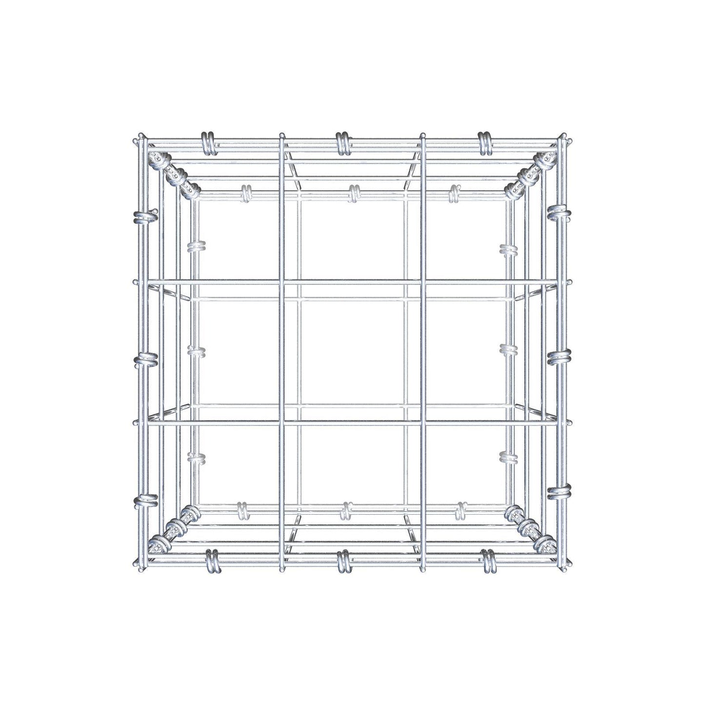 Gabion 30 cm x 30 cm x 30 cm (L x H x D), mesh size 10 x 10 cm, spiral ring