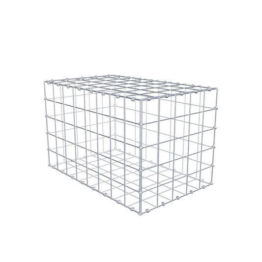 Gabion 80 cm x 50 cm x 50 cm (L x H x D), maskstorlek 10 x 10 cm, spiralring