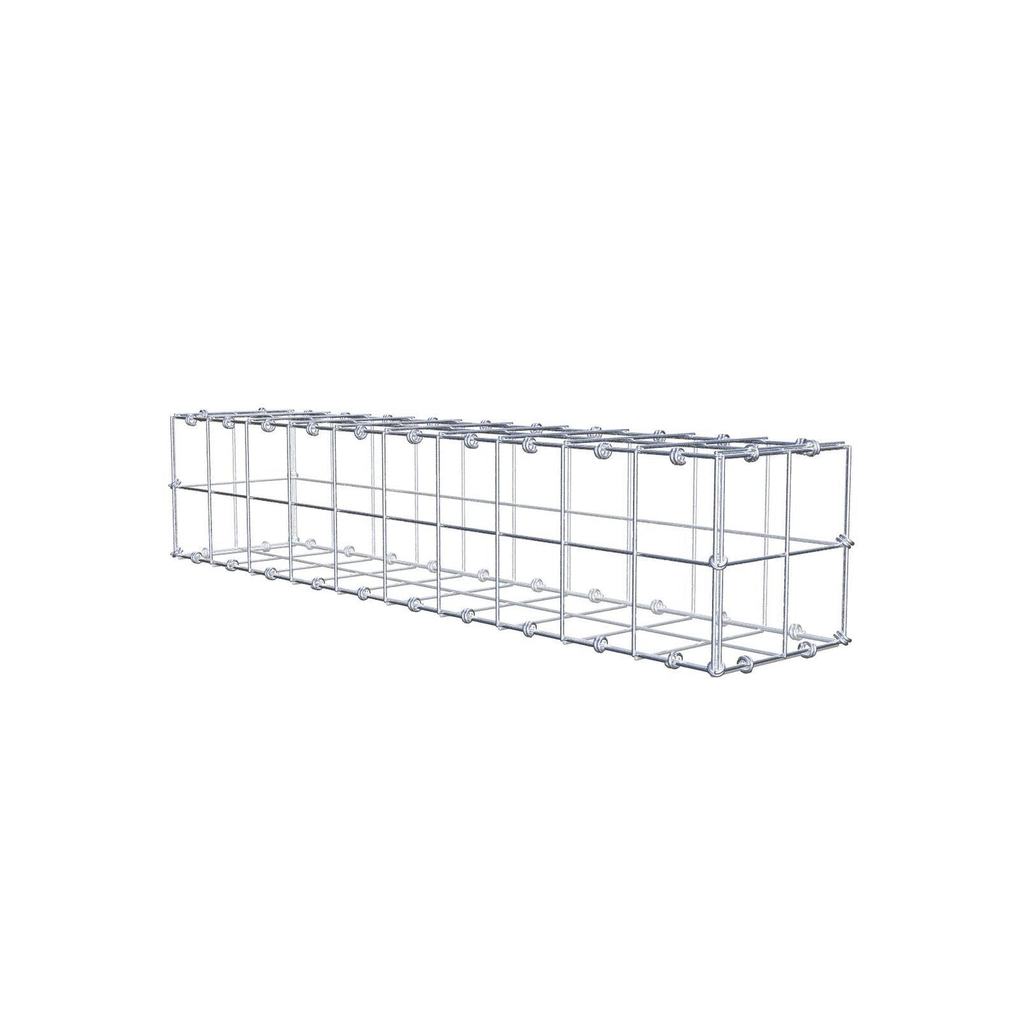 Gabion 100 cm x 20 cm x 20 cm (L x H x D), mesh size 10 x 10 cm, spiral ring