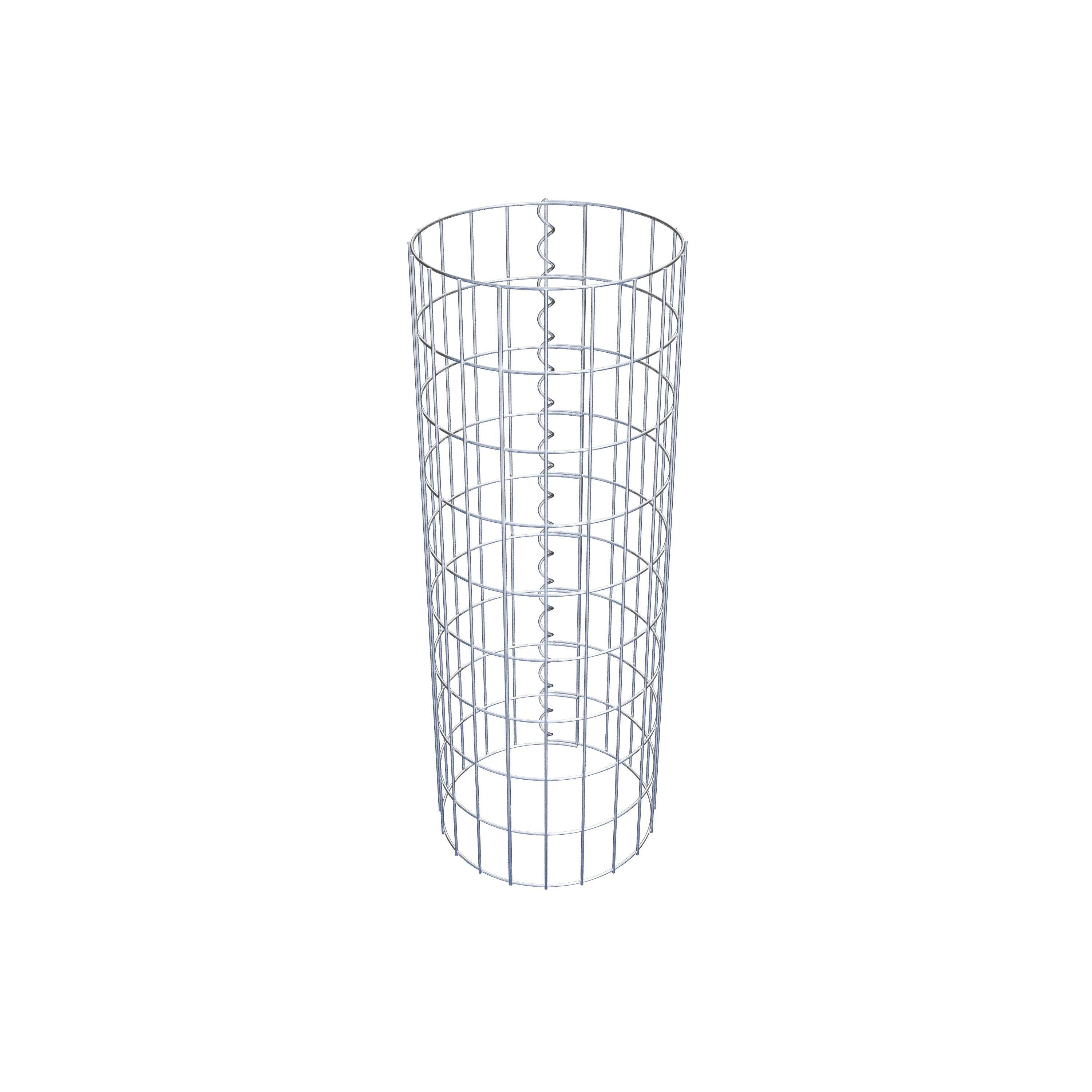 Coluna de gabião diâmetro 32 cm, malha 5 x 10 cm redonda