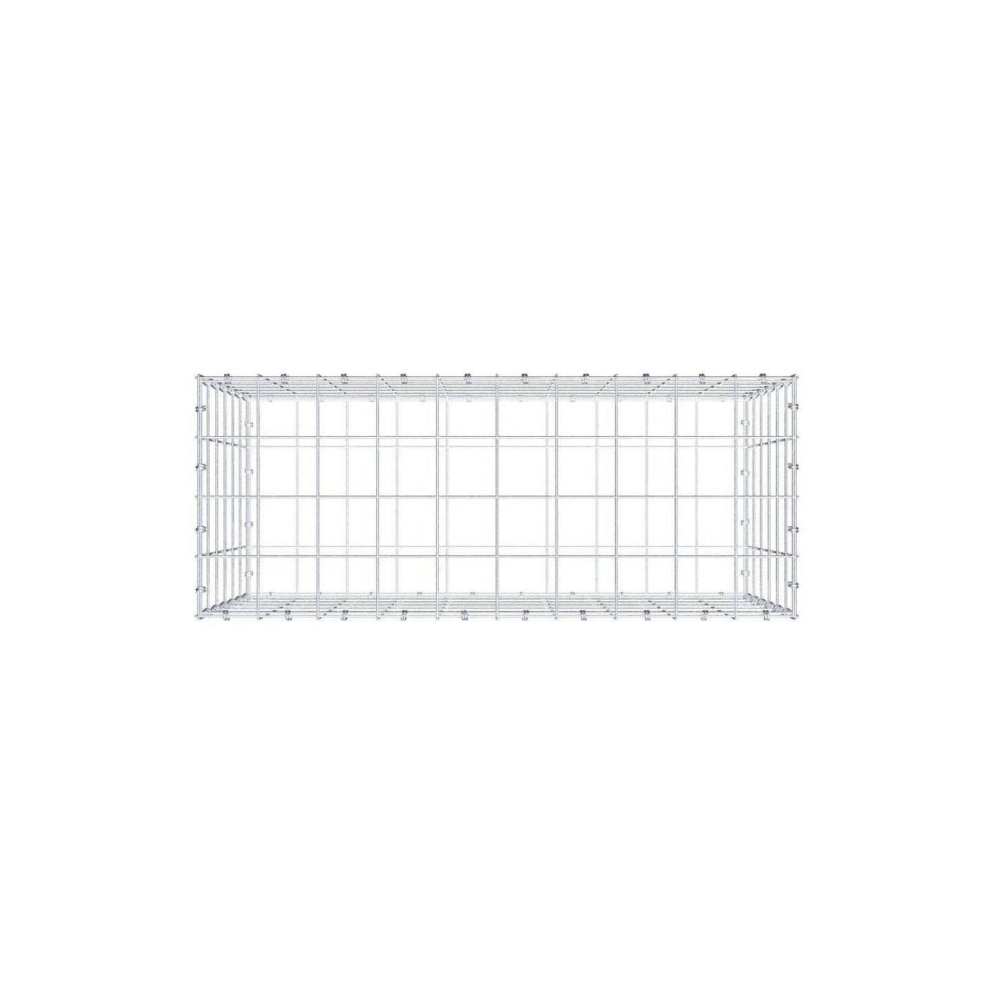 Gabion 100 cm x 60 cm x 40 cm (L x H x D), mesh size 10 x 10 cm, spiral ring