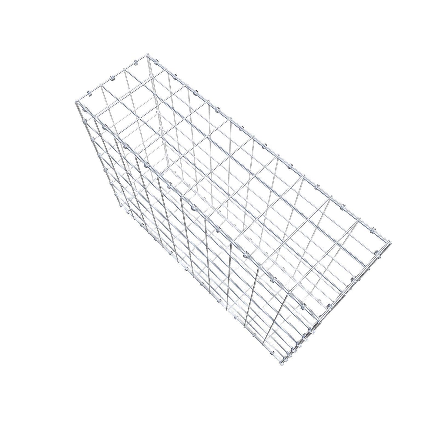Gabion 100 cm x 70 cm x 30 cm (L x H x D), mesh size 10 x 10 cm, spiral ring