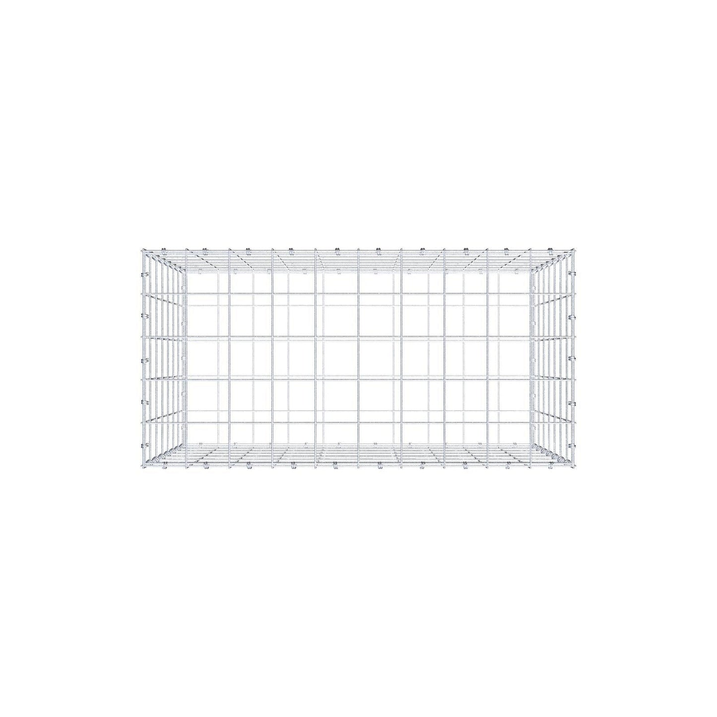 Gabion 100 cm x 70 cm x 50 cm (L x H x D), mesh size 10 x 10 cm, spiral ring