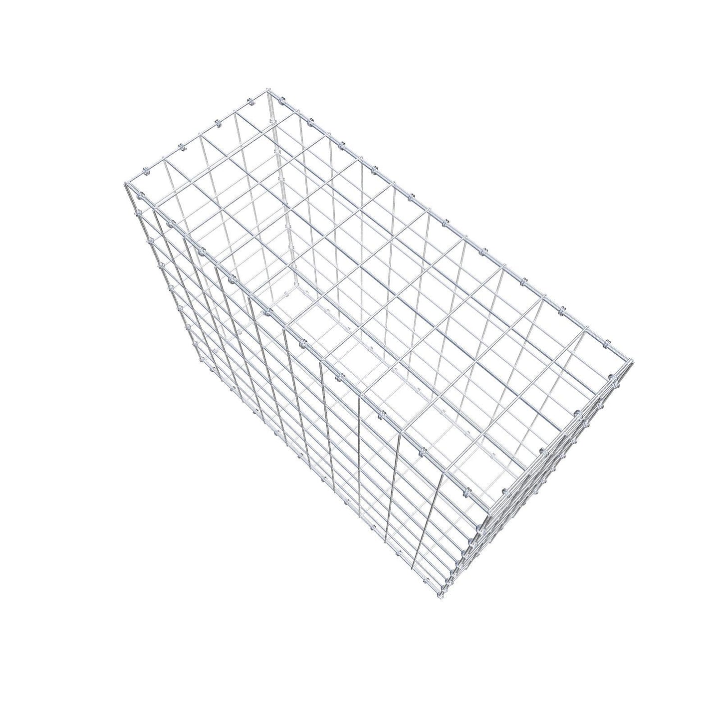 Gabion 100 cm x 80 cm x 40 cm (L x H x D), mesh size 10 x 10 cm, spiral ring