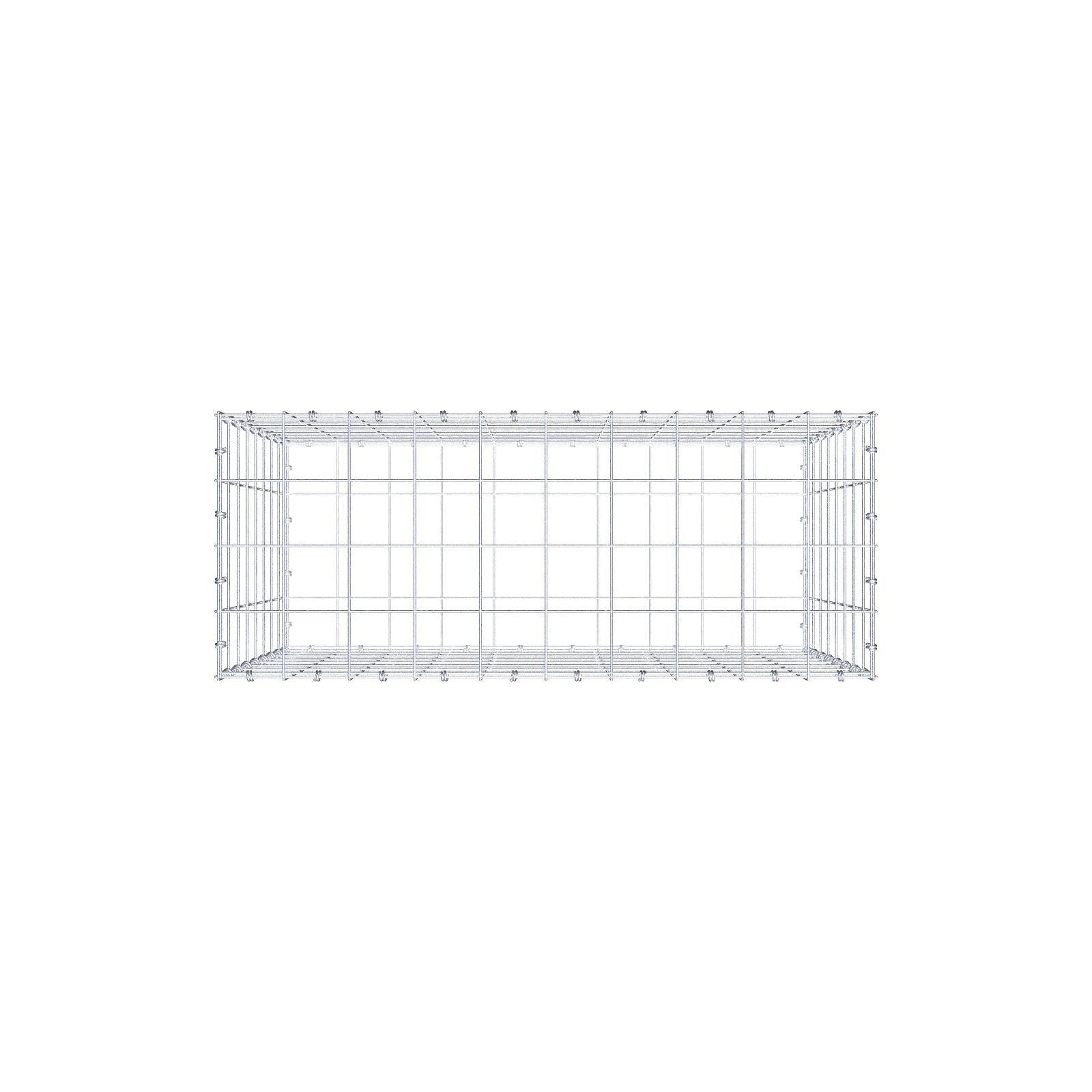 Gabion 100 cm x 80 cm x 40 cm (L x H x D), mesh size 10 x 10 cm, spiral ring