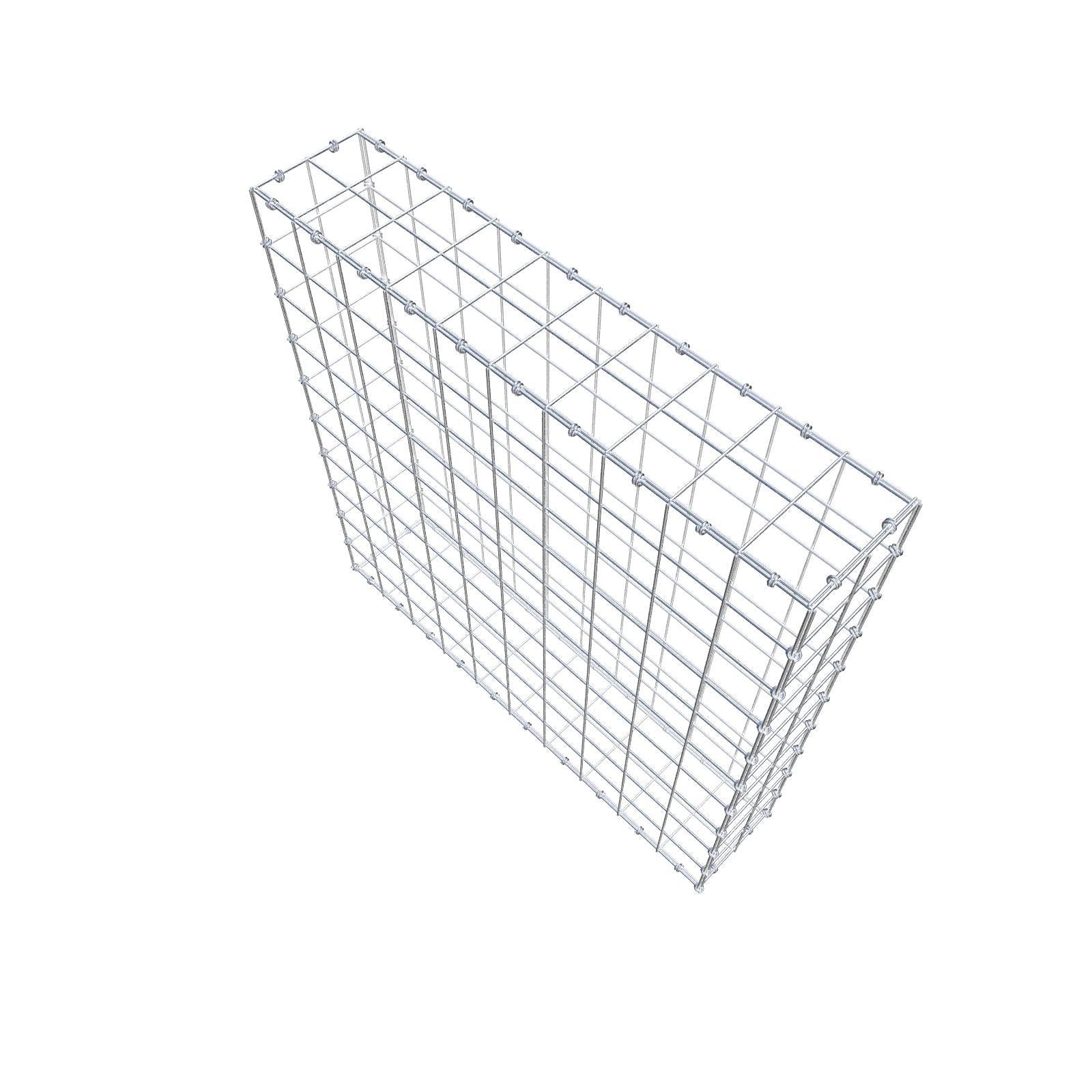Gabion 100 cm x 100 cm x 20 cm (L x H x D), mesh size 10 x 10 cm, spiral ring